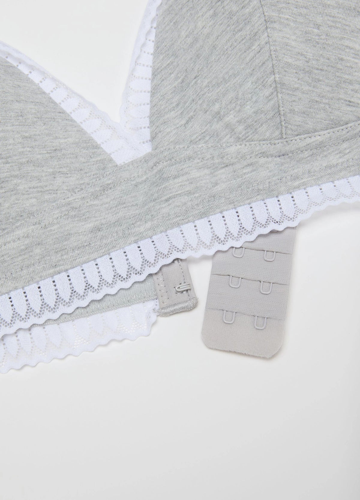 Womens Padding & Adjustable Straps Triangle Cotton Bra with Lace