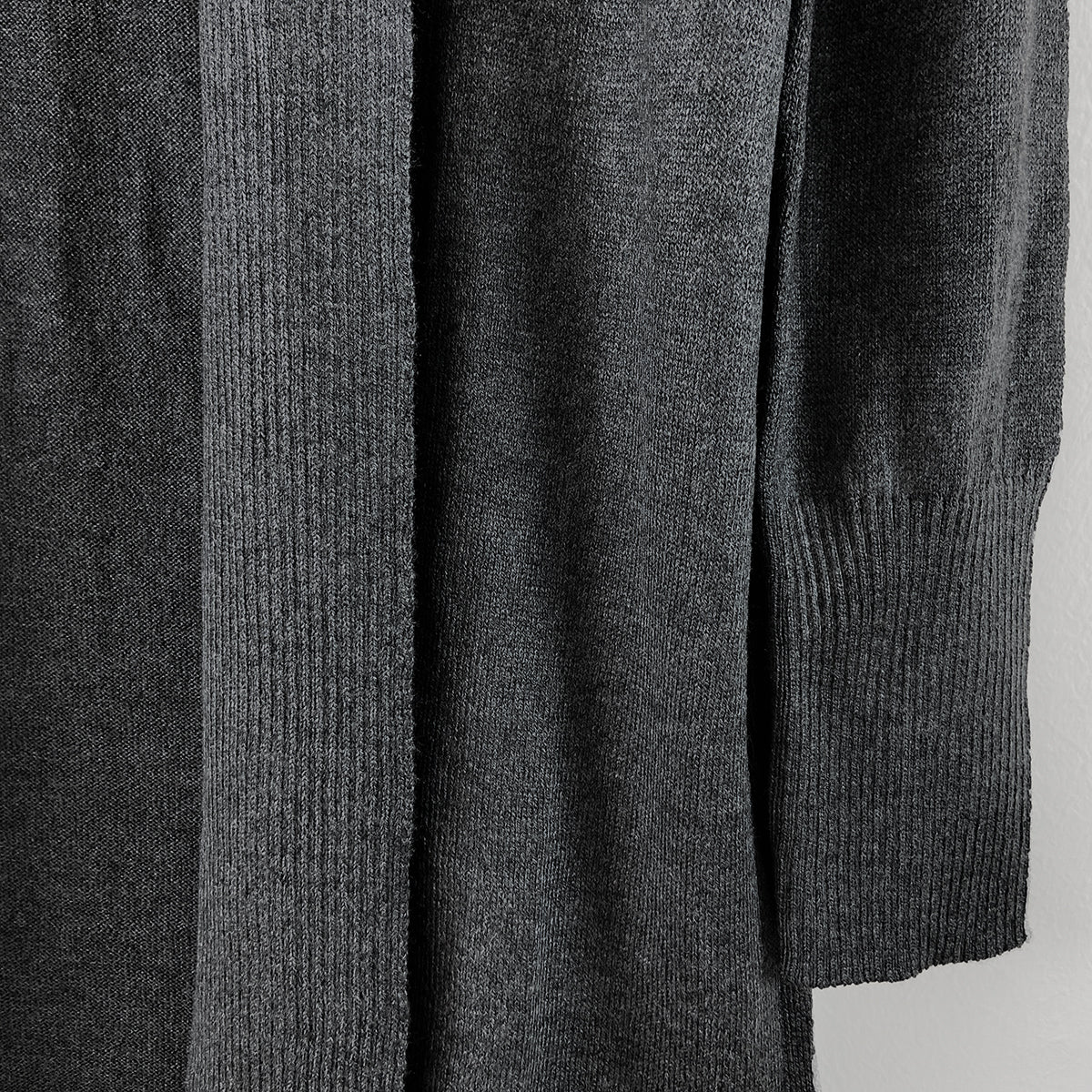 Womens Long Open Front Knit Lightweight Soft Cardigan Coat