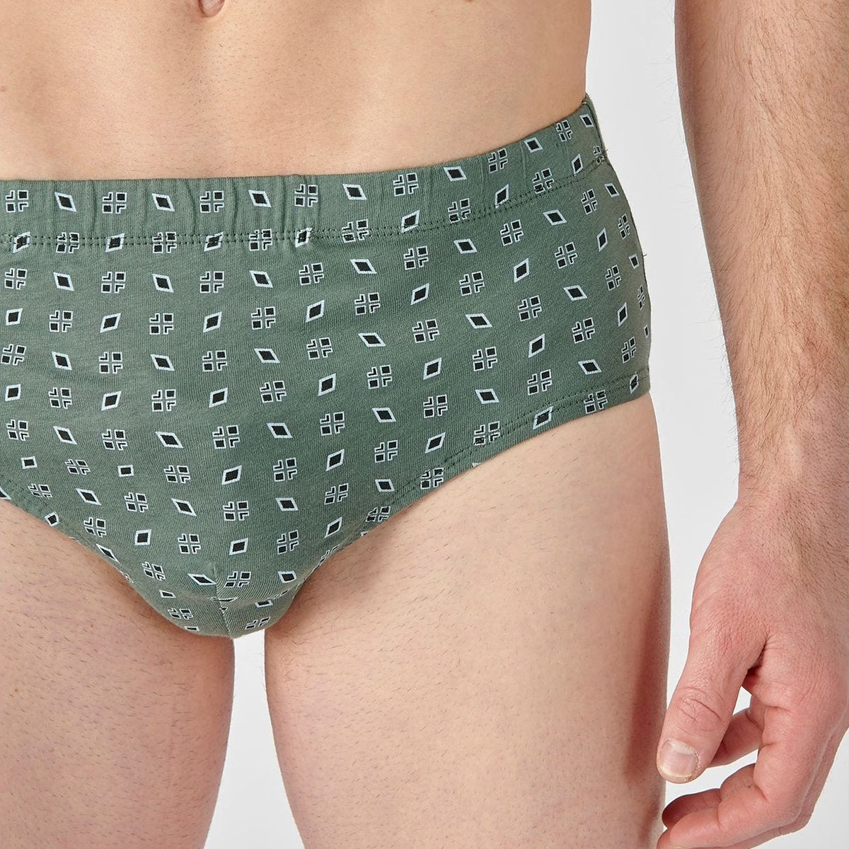 Pack of 3 Mens Classic Printed Cotton Briefs