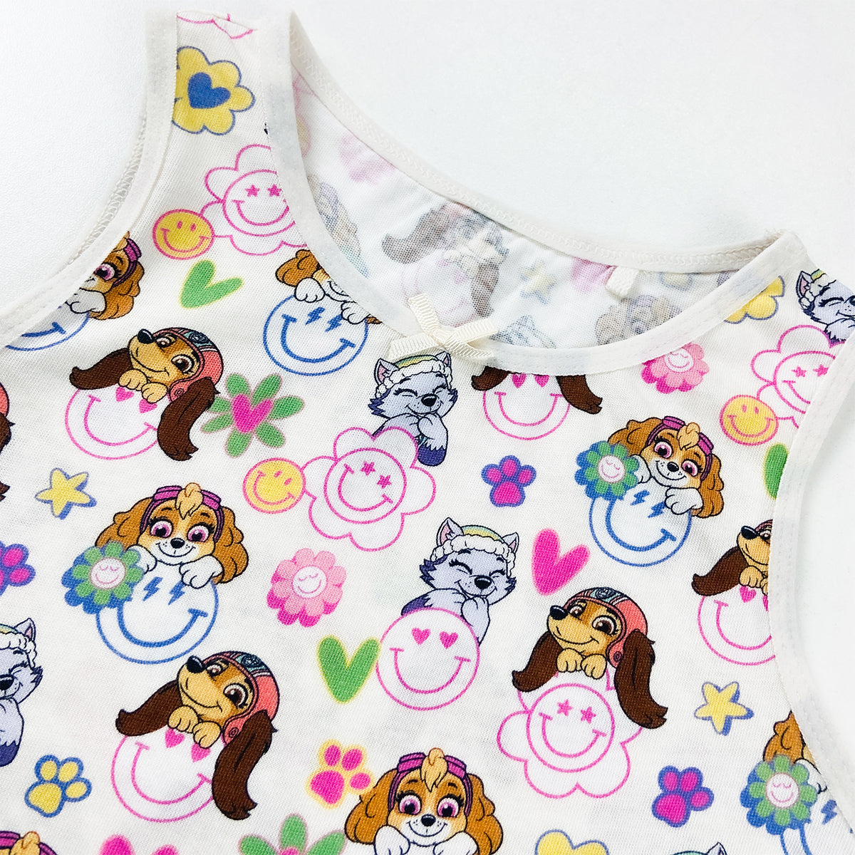 Girl's Print Scoop Neck Soft Sleeveless Vest Tank Tops
