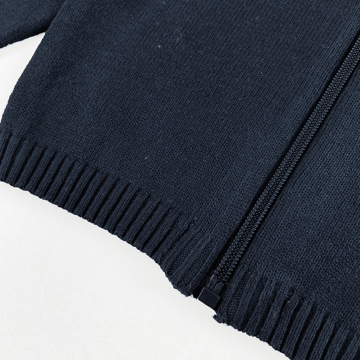 Boys Premium Cotton Knit Zip-Up Full Sleeve Sweater