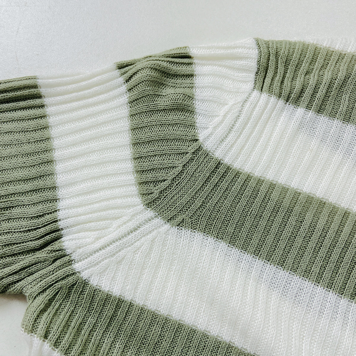 Womens Ribbed Striped Soft Knit Turtleneck Sweater