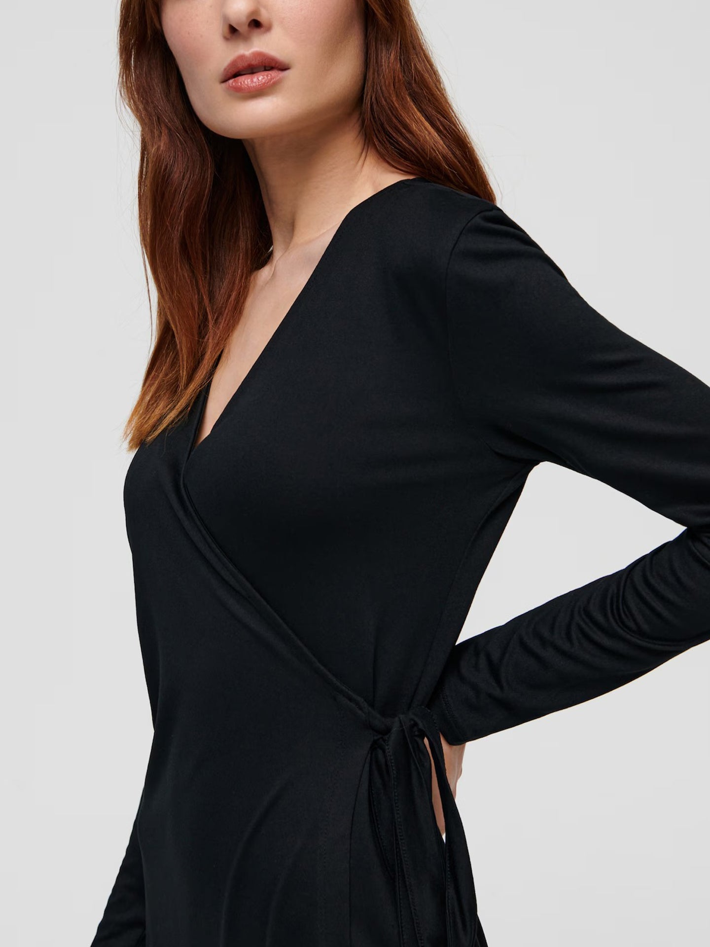Women’s V-Neck Long Sleeve Wrap Mini Dress