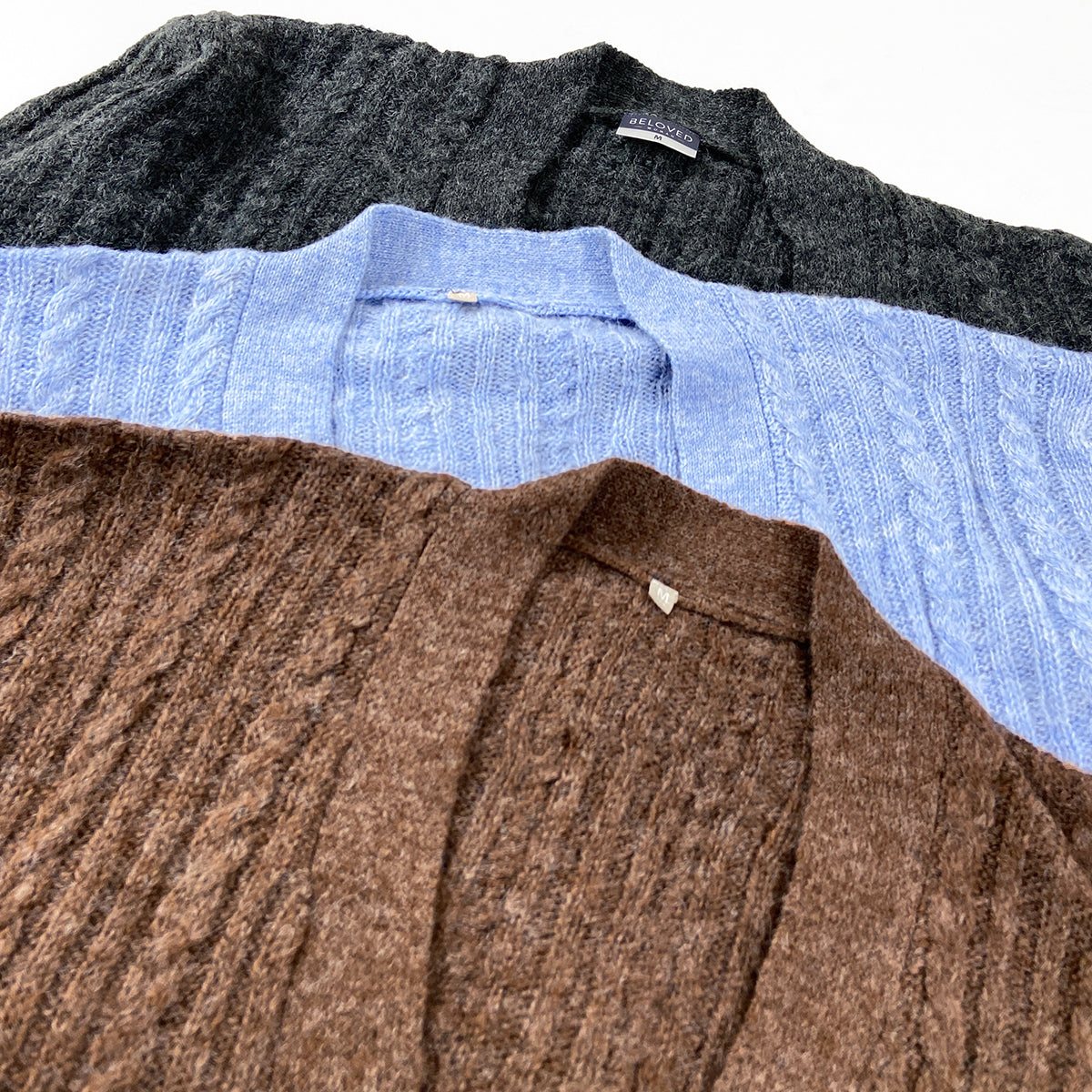 Womens Premium Wool Blend Long Soft Fuzzy Texture Cardigan