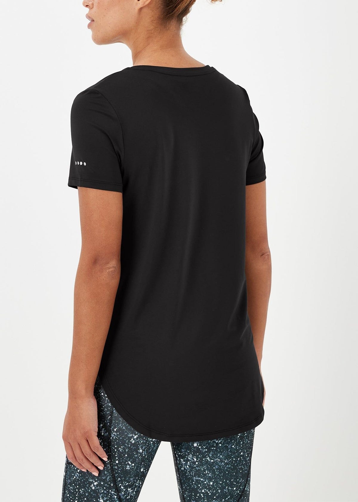 Womens Round Neck Breathable Stretch Activewear T-Shirt
