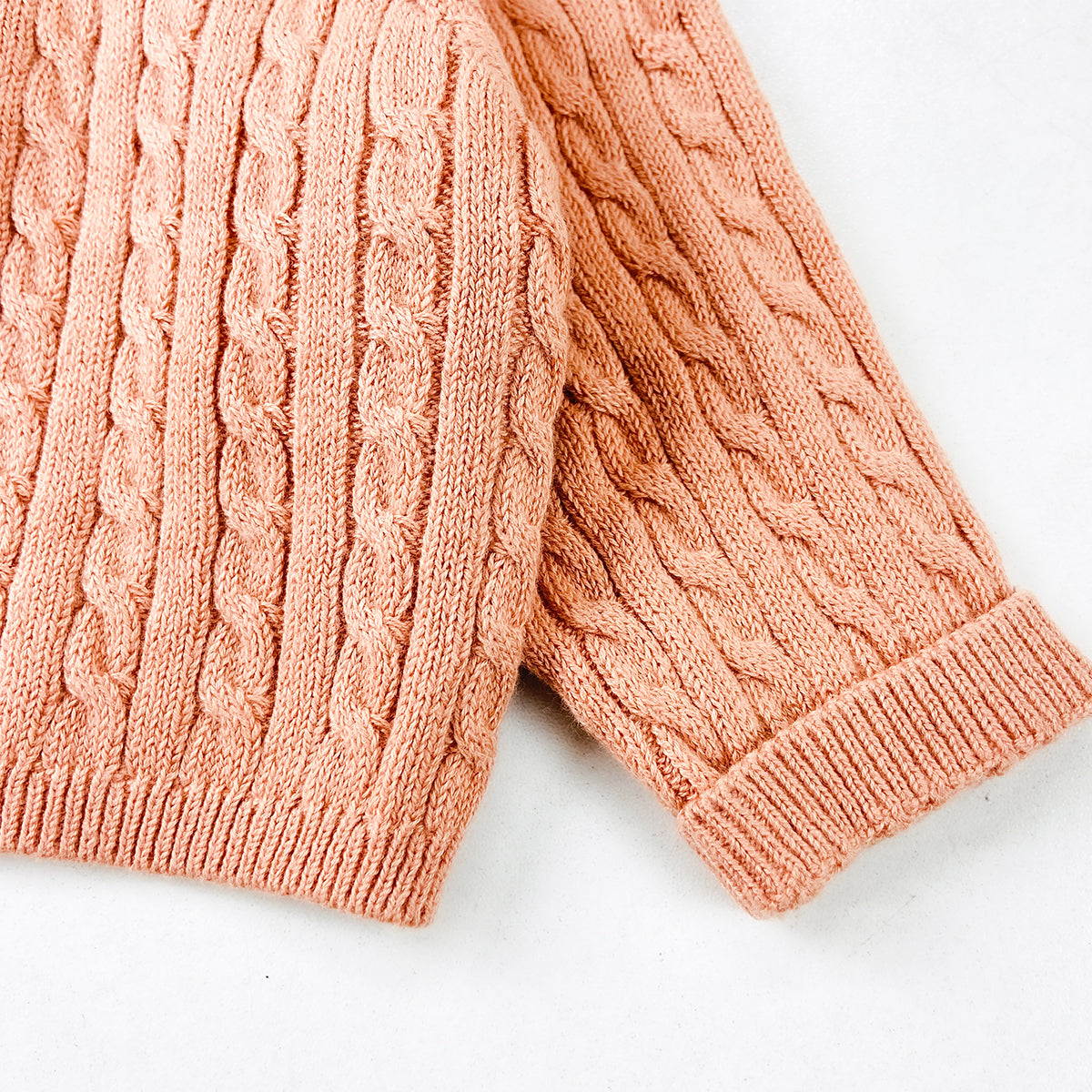 Baby Premium Cable Knit Side-Button Sweater