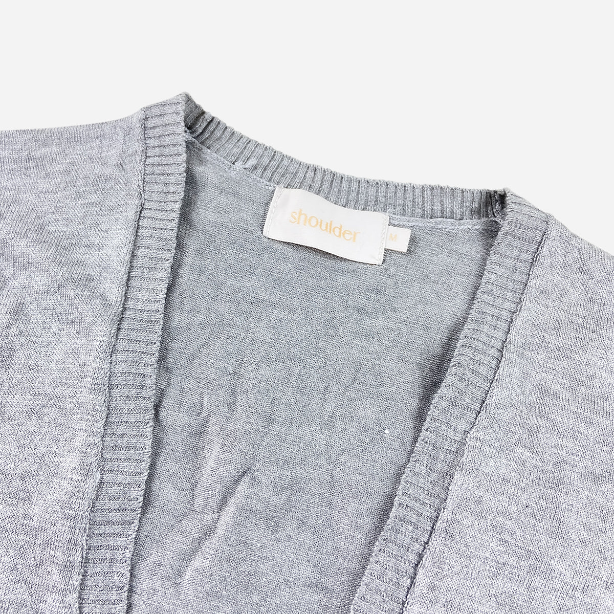 Womens Classic Open-Front Ribbed Hem Knit Cardigan