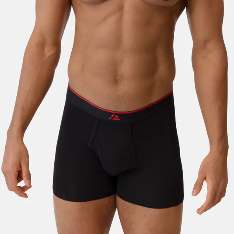 Pack of 3 Mens Bamboo Trunks Soft Breathable Comfort Boxer Underwear With Fly
