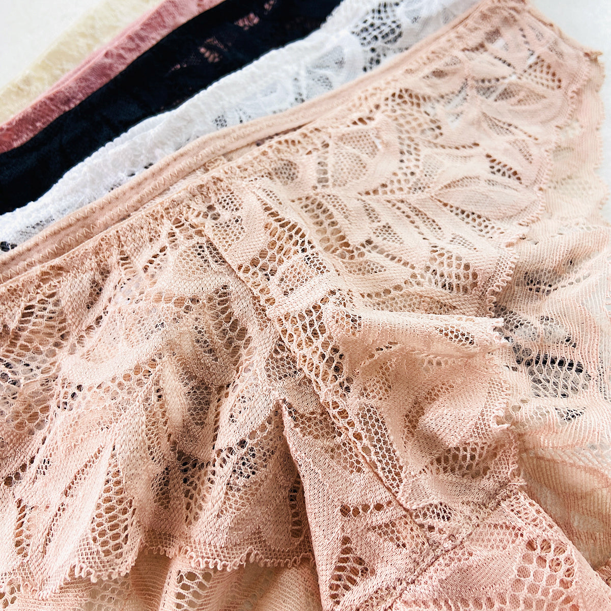 Pack of 3 Womens Soft Stretch Floral Lace Brazilian Brief Panty