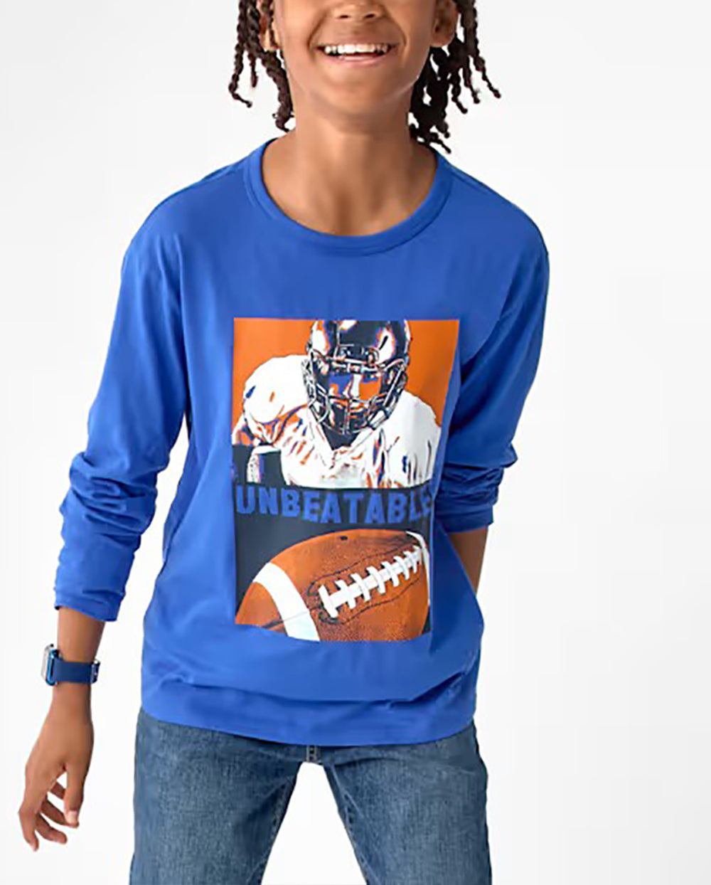 Boys Crew Neck Long-Sleeve Printed T-Shirt | 4–16 Years