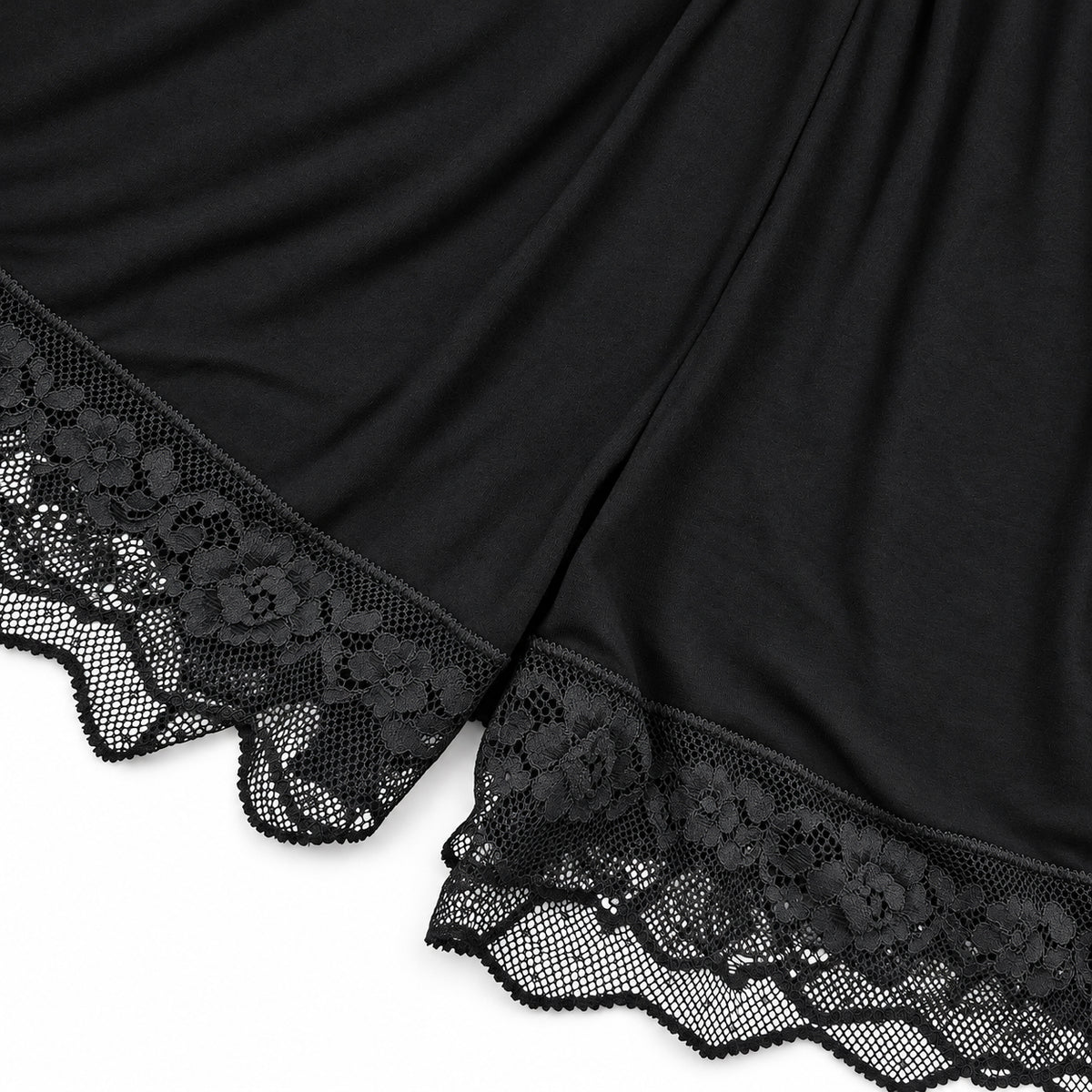 Women's Viscose Lace-Trim T-Shirt & Shorts Nightwear Set