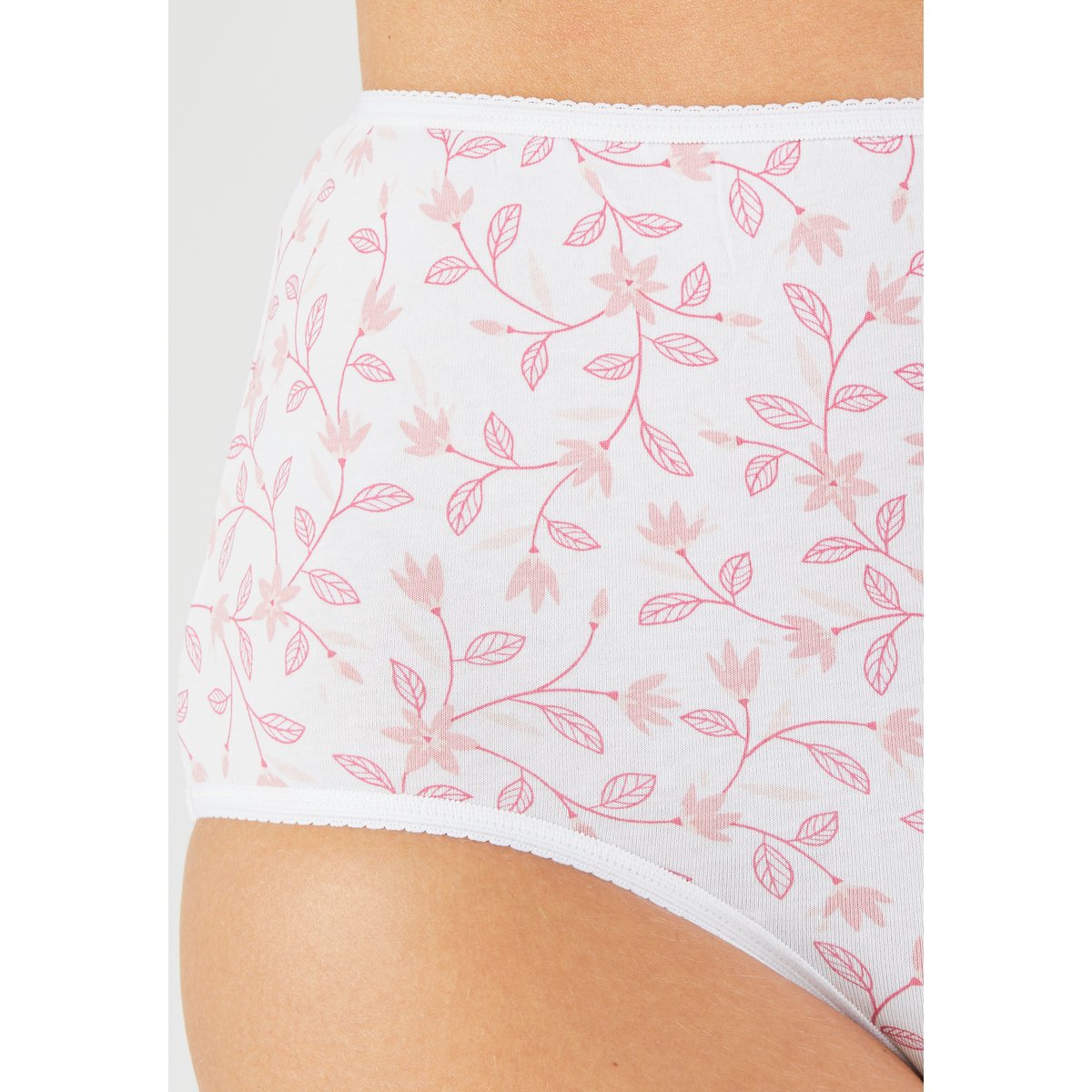 Pack of 4 Ladies High Waisted Full Back Coverage Printed Brief Panty