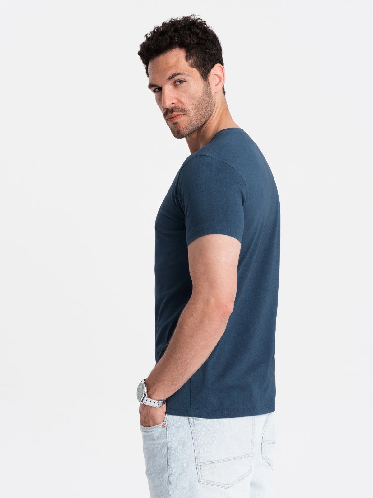 Men's Short Sleeve V-Neck Cotton T-Shirt