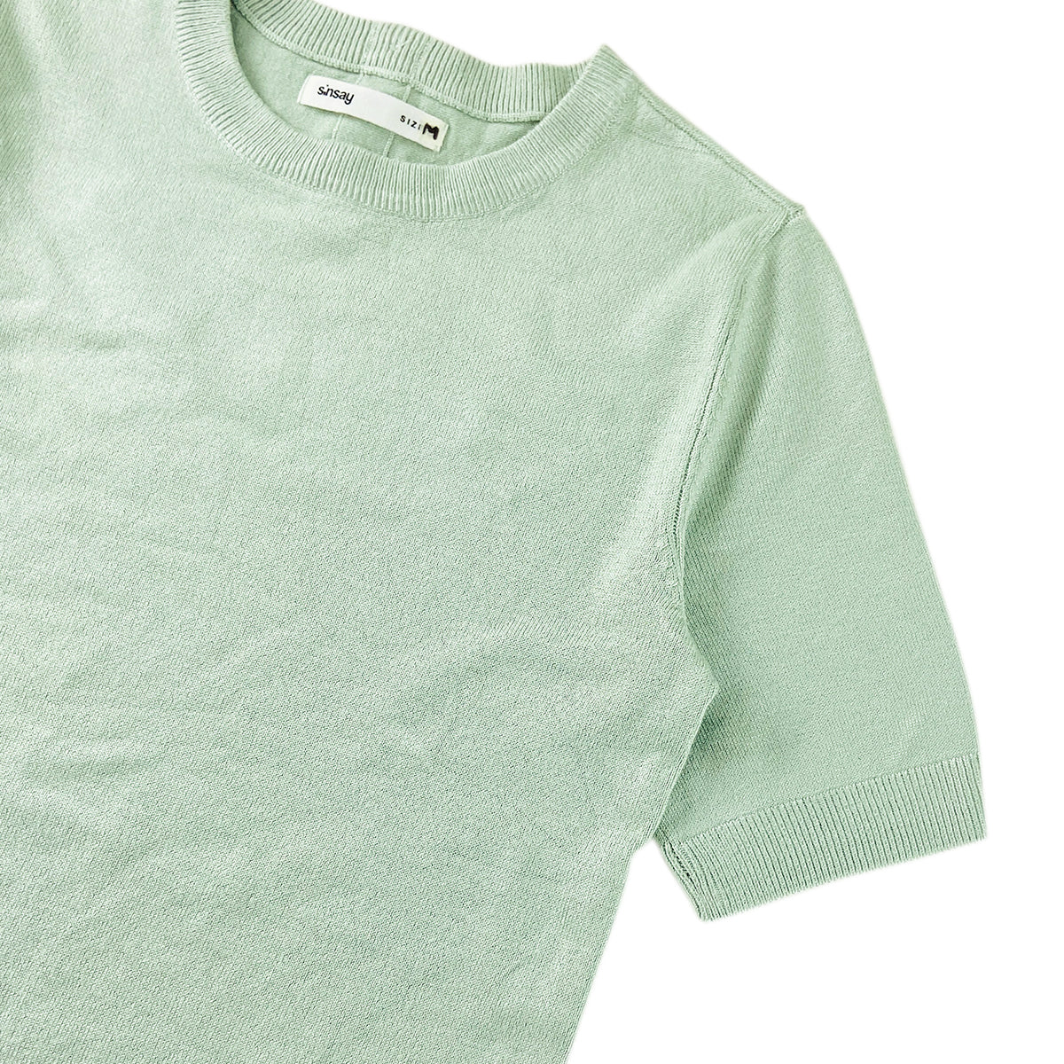 Womens Soft Knit Short Sleeve Minimalist Sweater