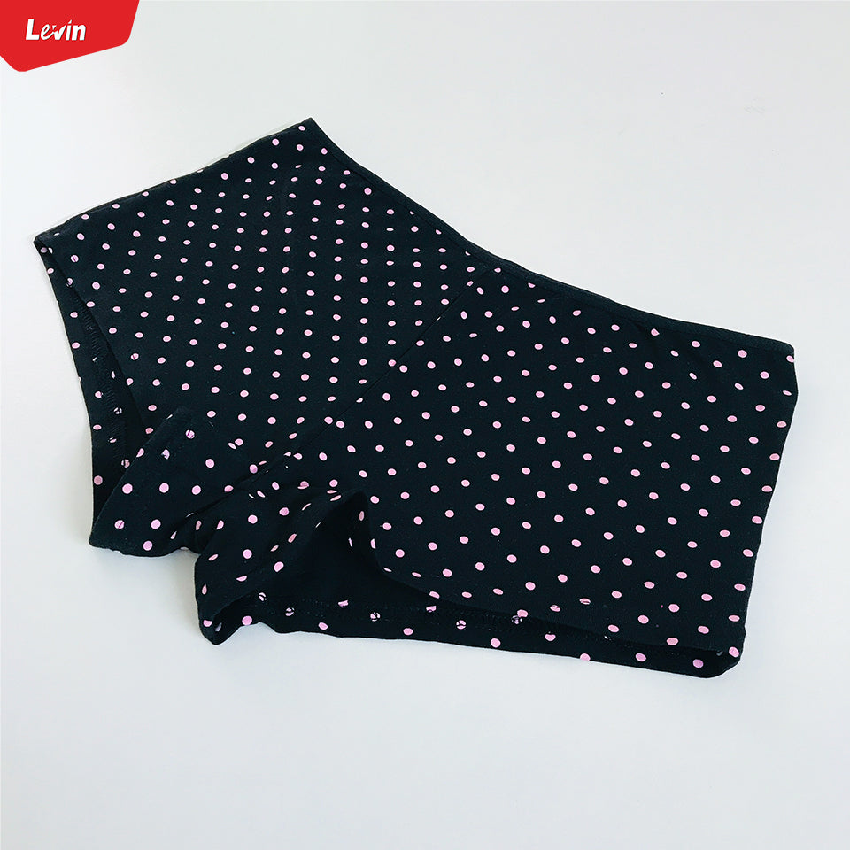 Womens Sporty Polka Dot Cotton Boyshort Panty