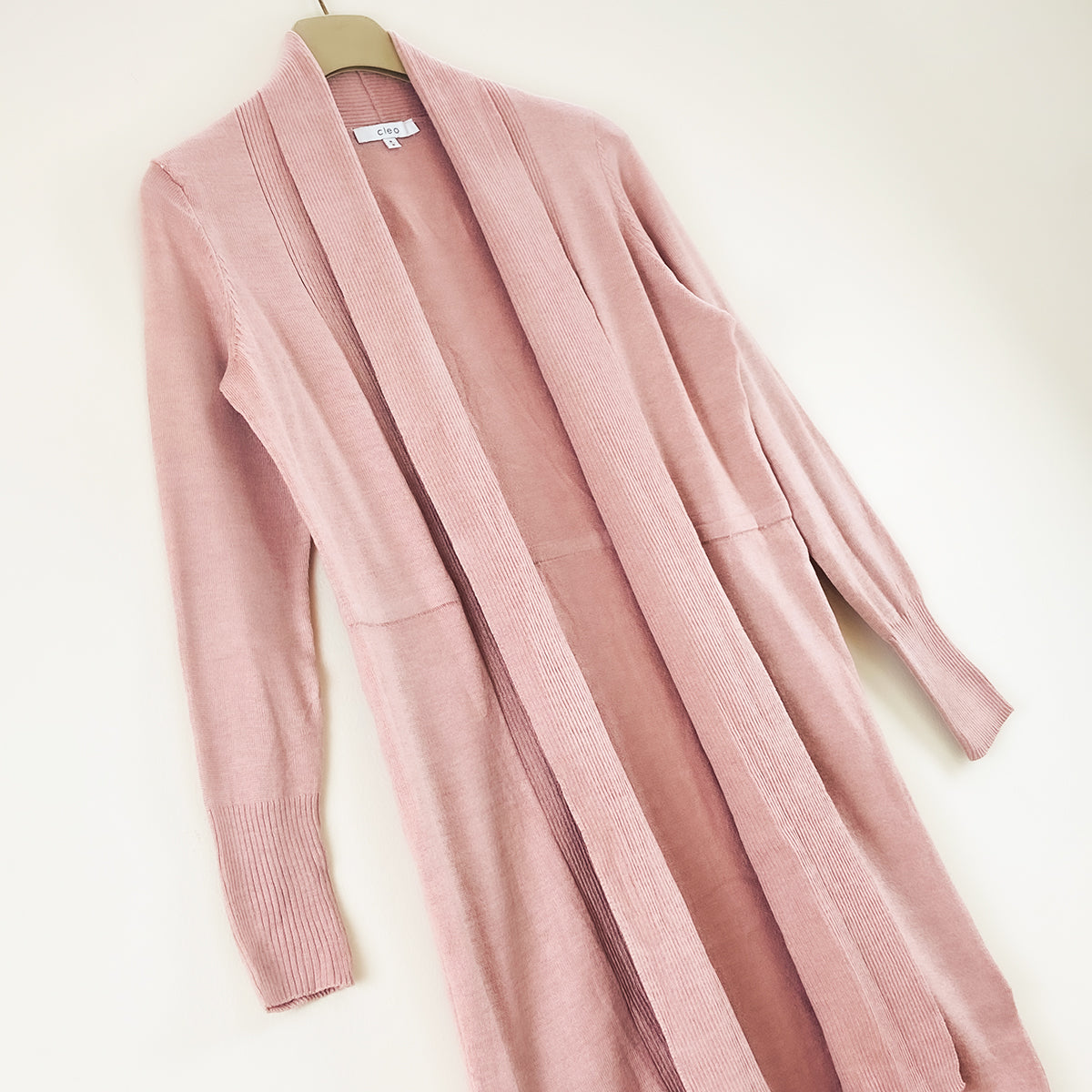 Womens Long Open Front Knit Lightweight Soft Cardigan Coat