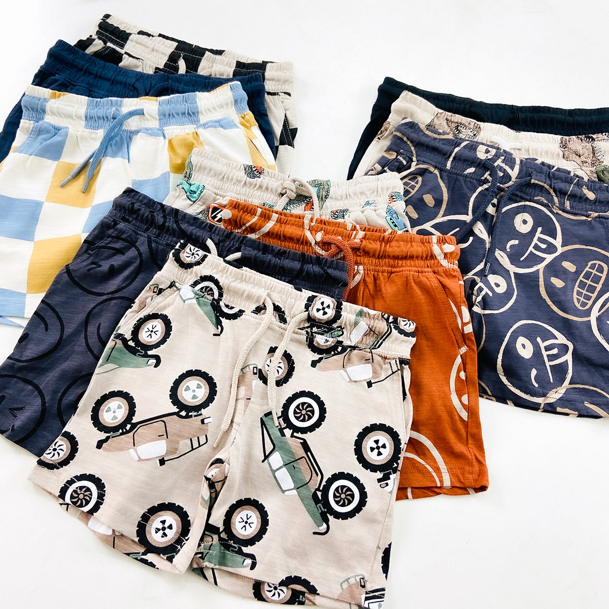 Boys Printed Cotton Summer Soft Breathable Casual Shorts With Pocket