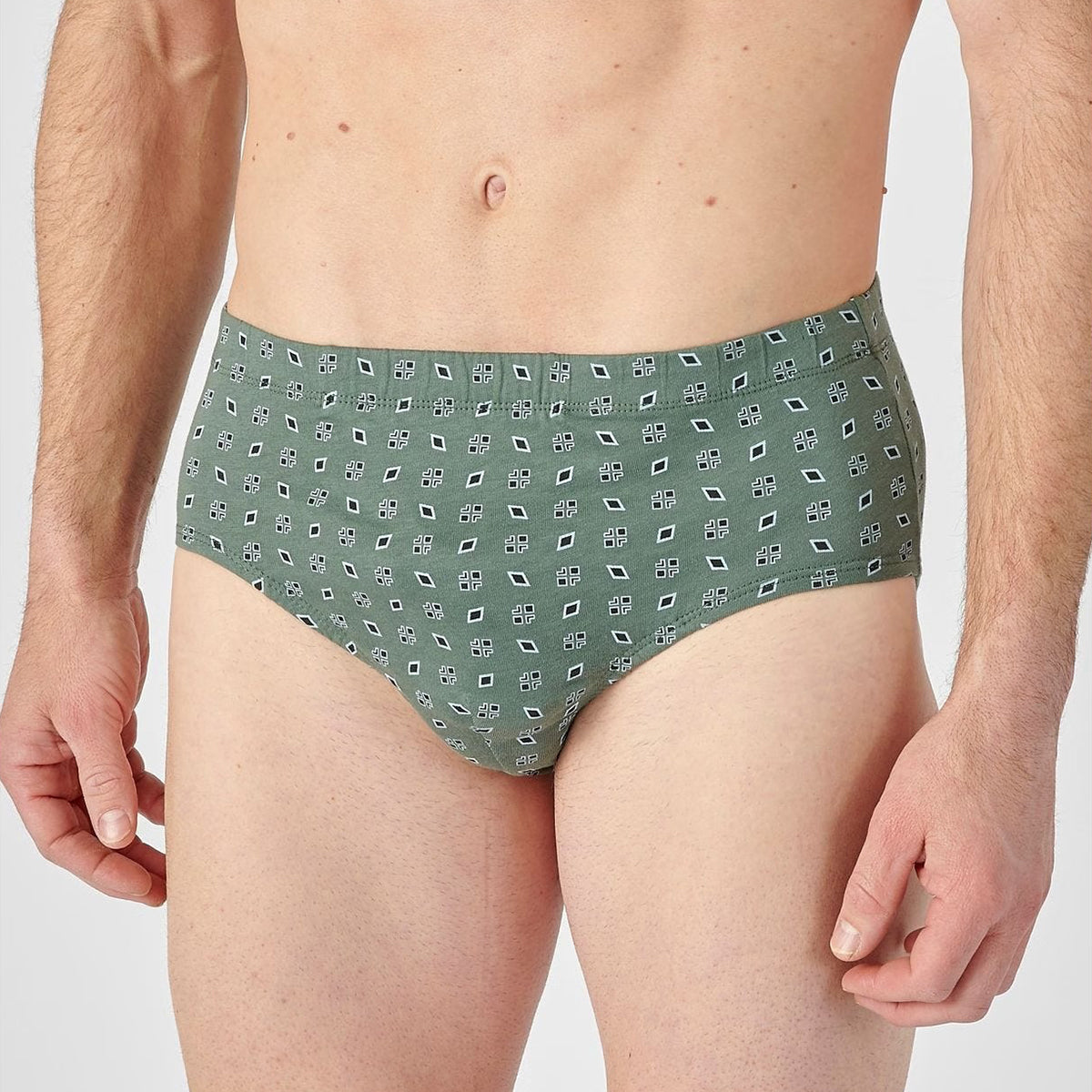 Pack of 3 Mens Classic Printed Cotton Briefs