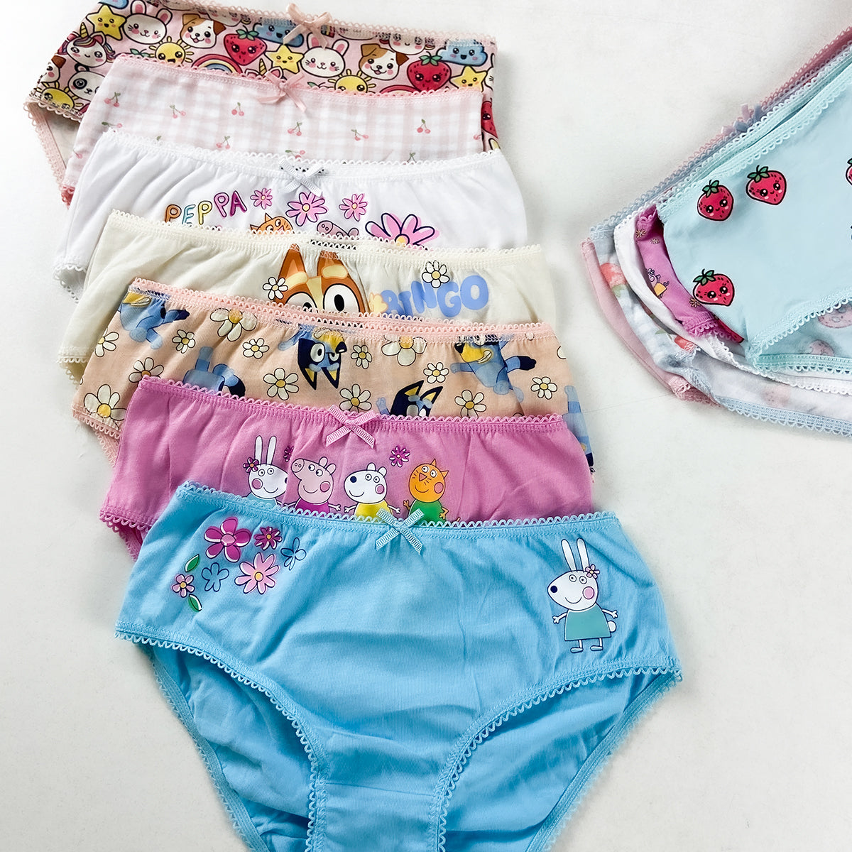 Pack of 5 Teen Girls Soft Jersey Cotton Printed Briefs Panties