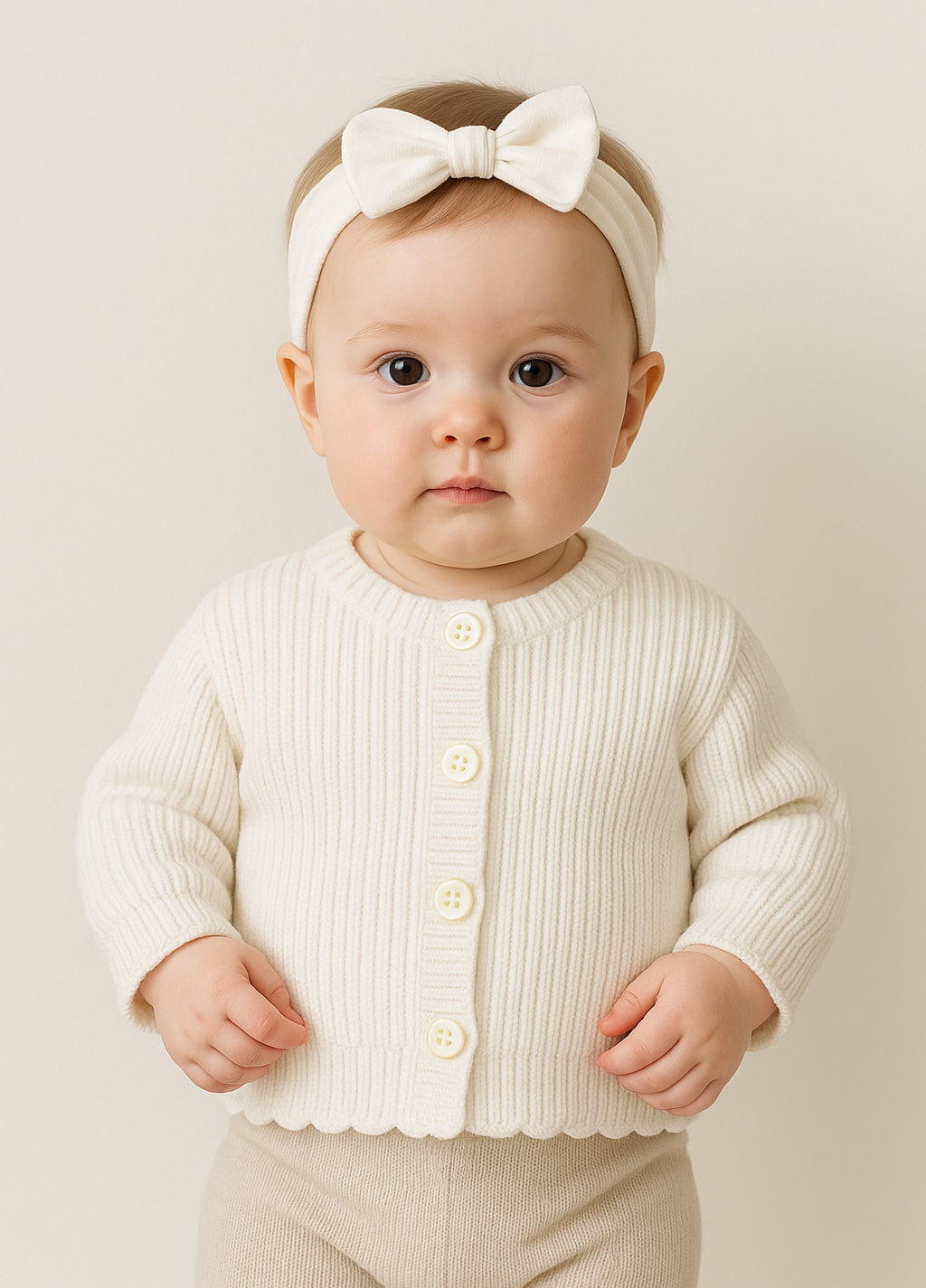 Baby Premium Soft Rib-Knit Cotton Cardigan Sweater