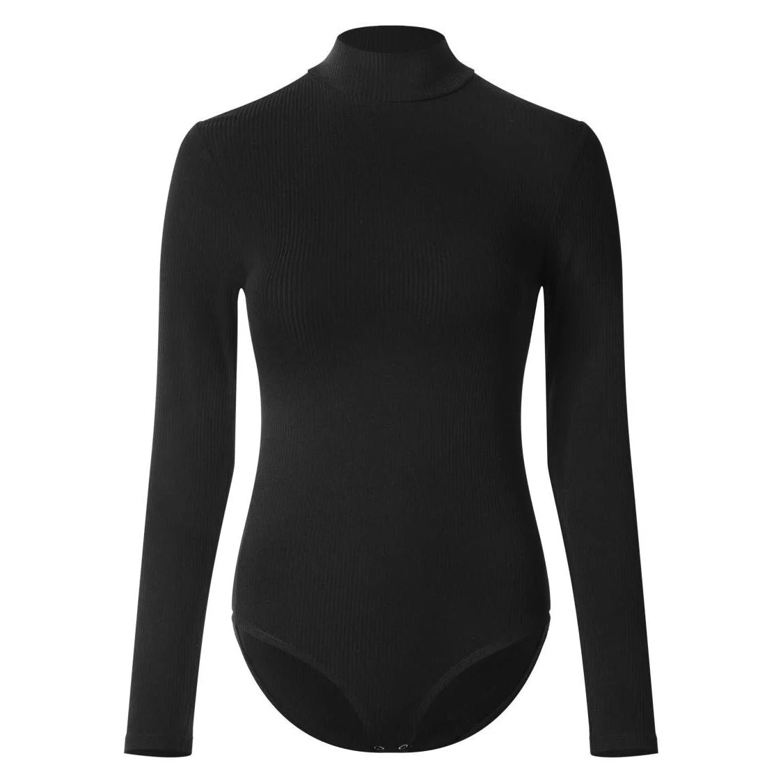 Womens Full Sleeve Soft Stretch Ribbed Bodysuit