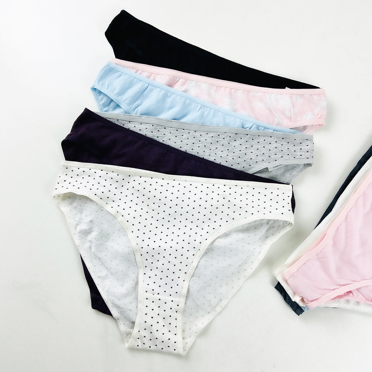 Pack of 5 Ladies Half Back Coverage Cotton Brief Panty