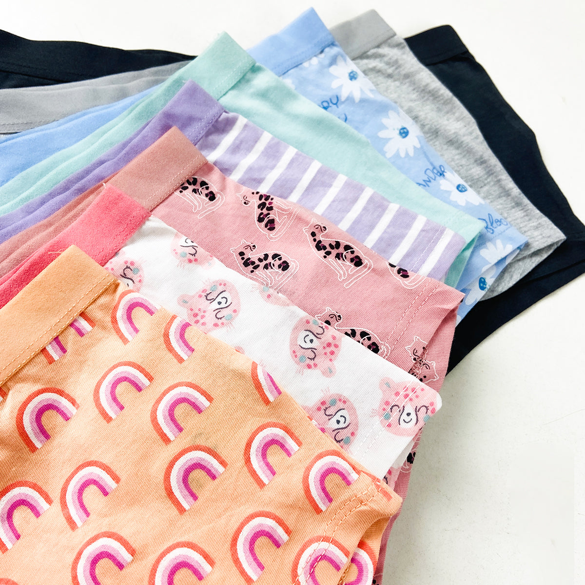 Pack of 5 Girls Premium Soft Cotton Boyshort Full Coverage Panties