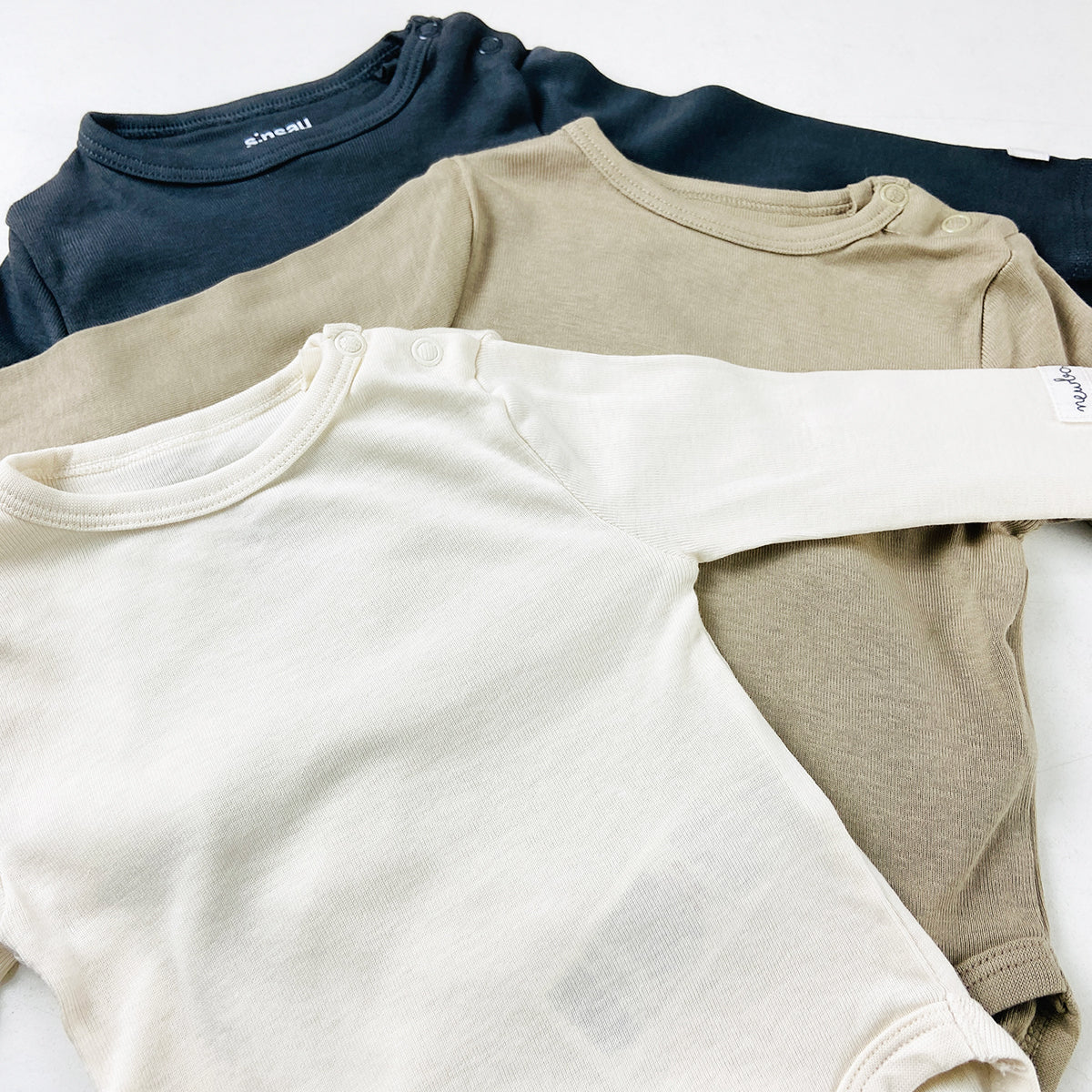 Pack of 3 Baby Long Sleeve Cotton Bodysuit Romper