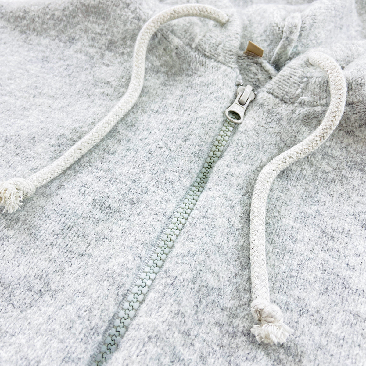 Womens Wool Blend Zip-Up Hoodie with Pockets