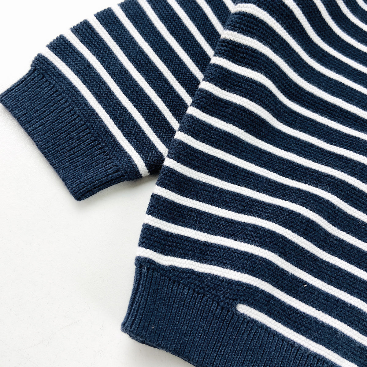 Toddler Baby Soft Cotton Striped Knit Full Sleeve Sweater