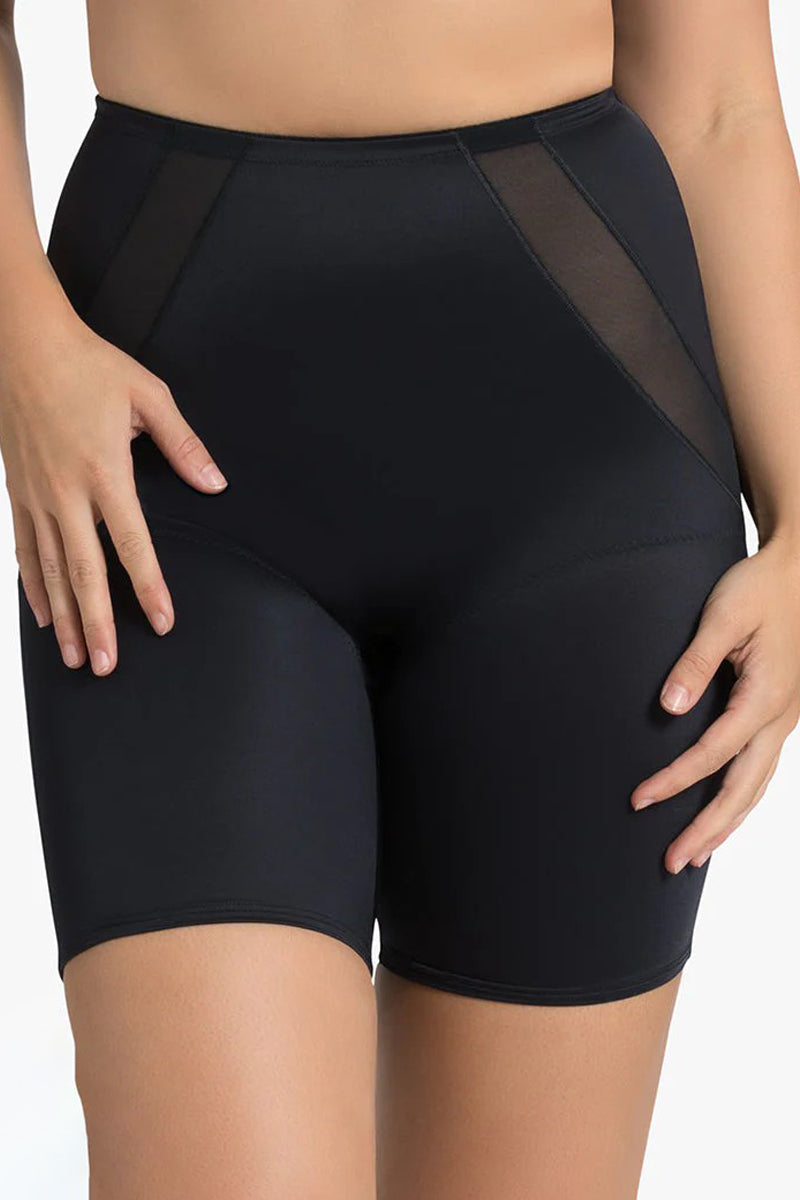 Womens High Waist Tummy Control Breathable Mesh Thigh Shaper Shorts