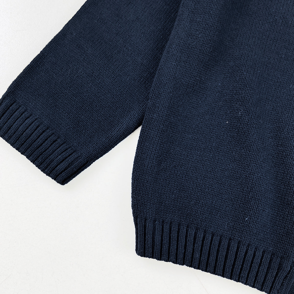 Boys Premium Cotton Knit Zip-Up Full Sleeve Sweater