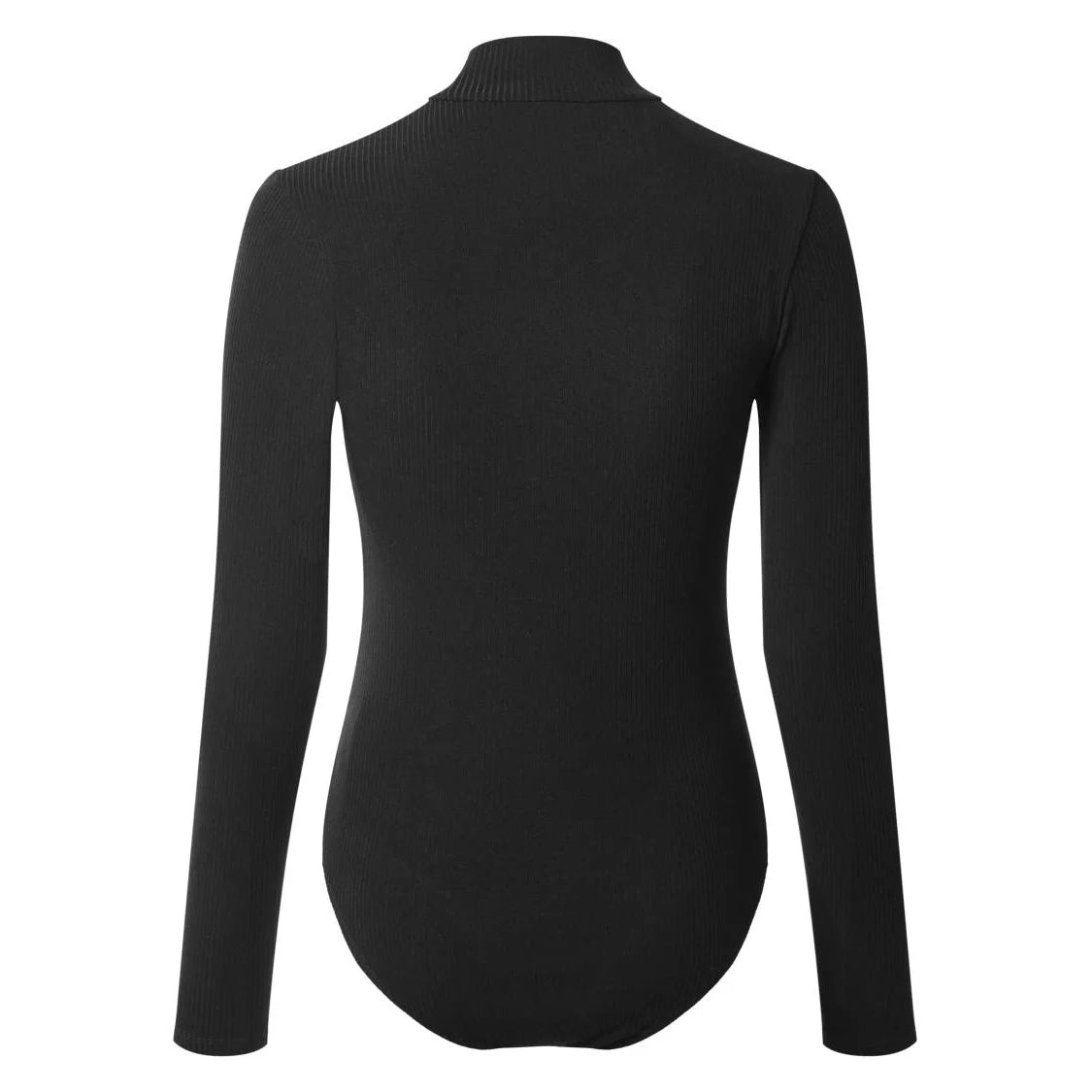 Womens Full Sleeve Soft Stretch Ribbed Bodysuit