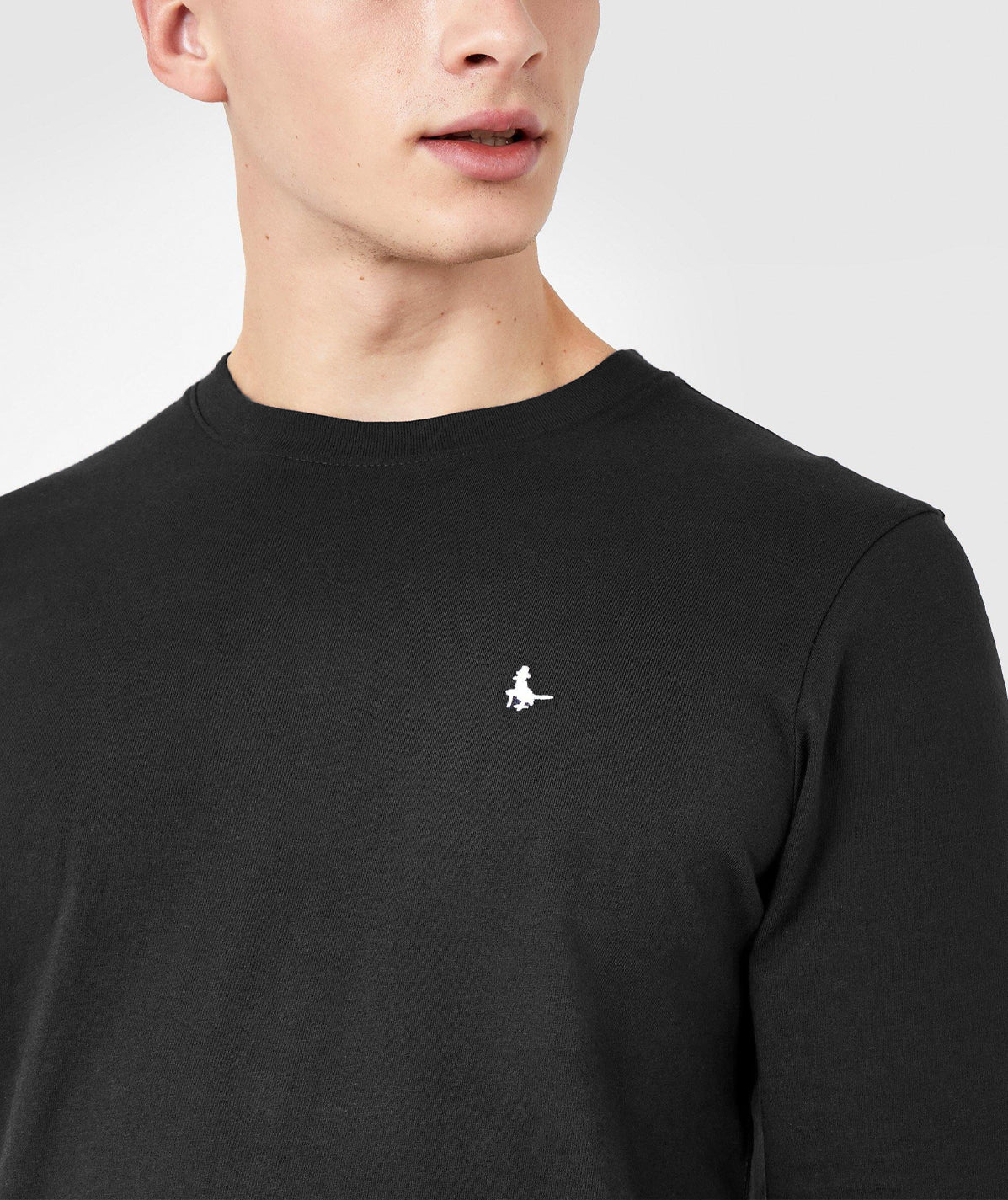 Mens Long Sleeve Cotton Crew Neck T-Shirt