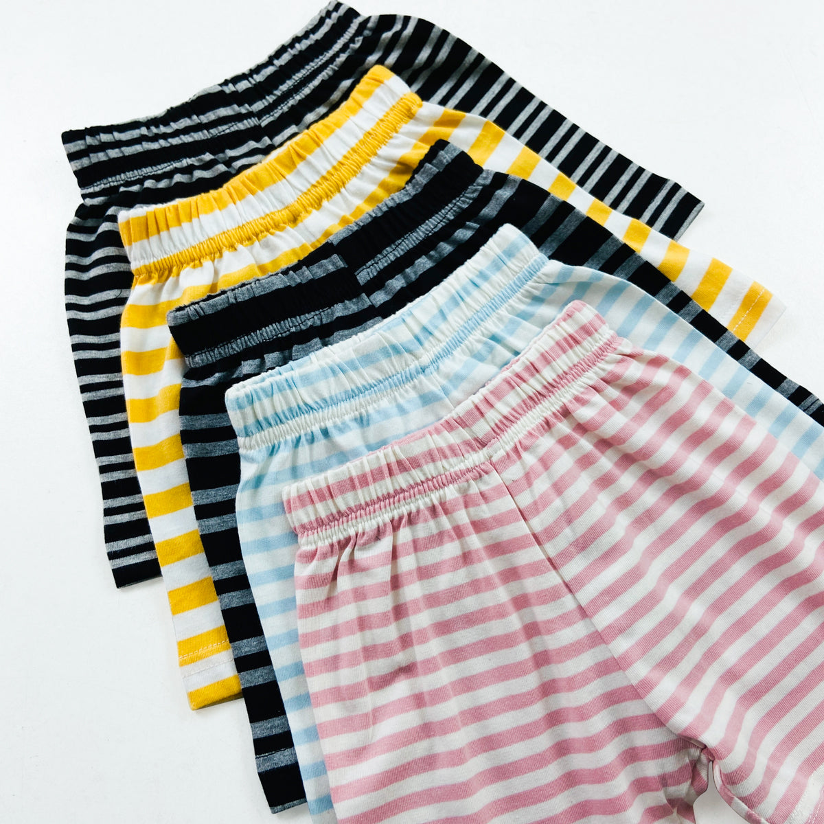 Pack of 5 Kids Cotton Striped Shorts