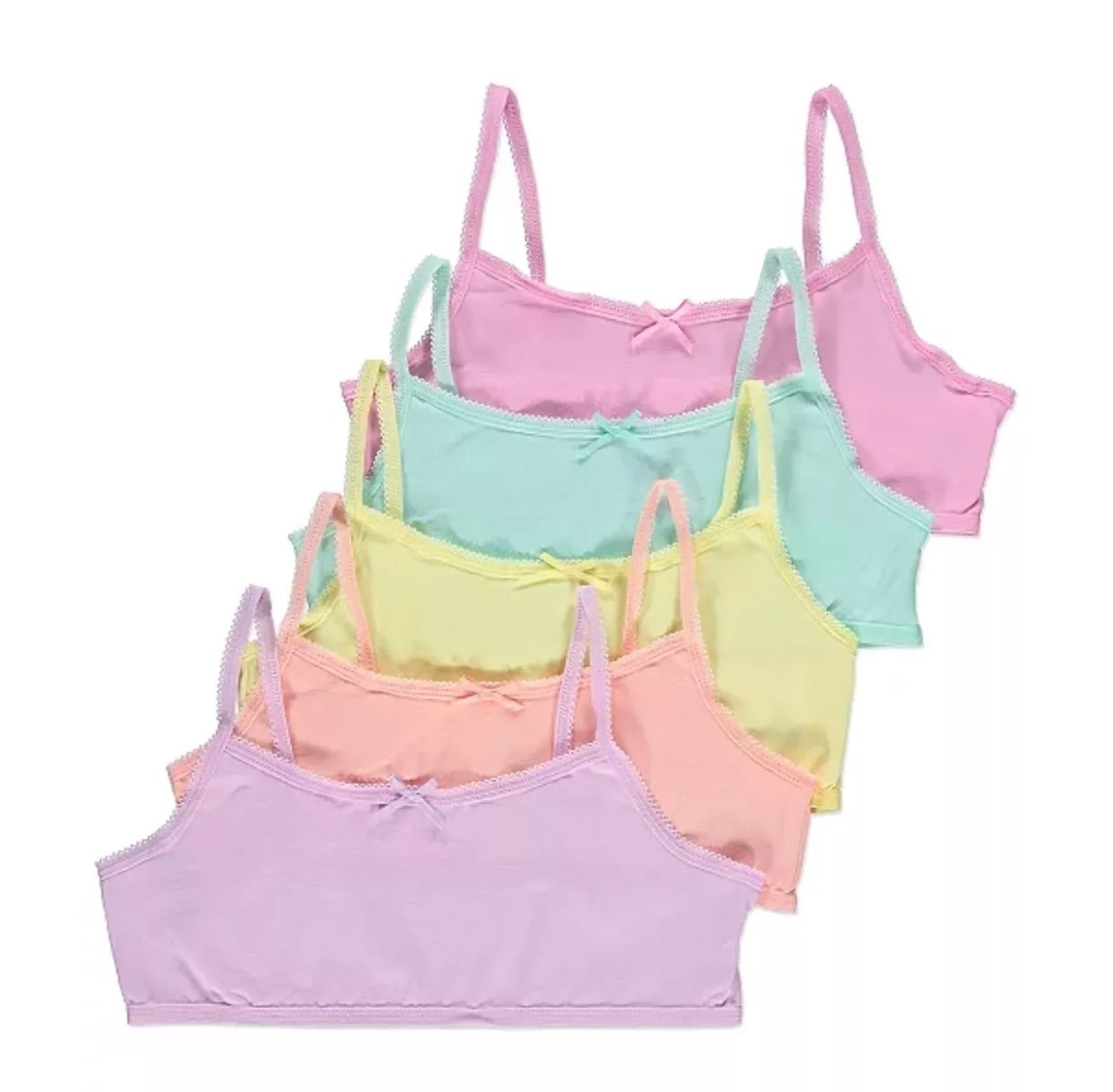 Pack of 3 Assorted Multicolor Girls Cotton Bra