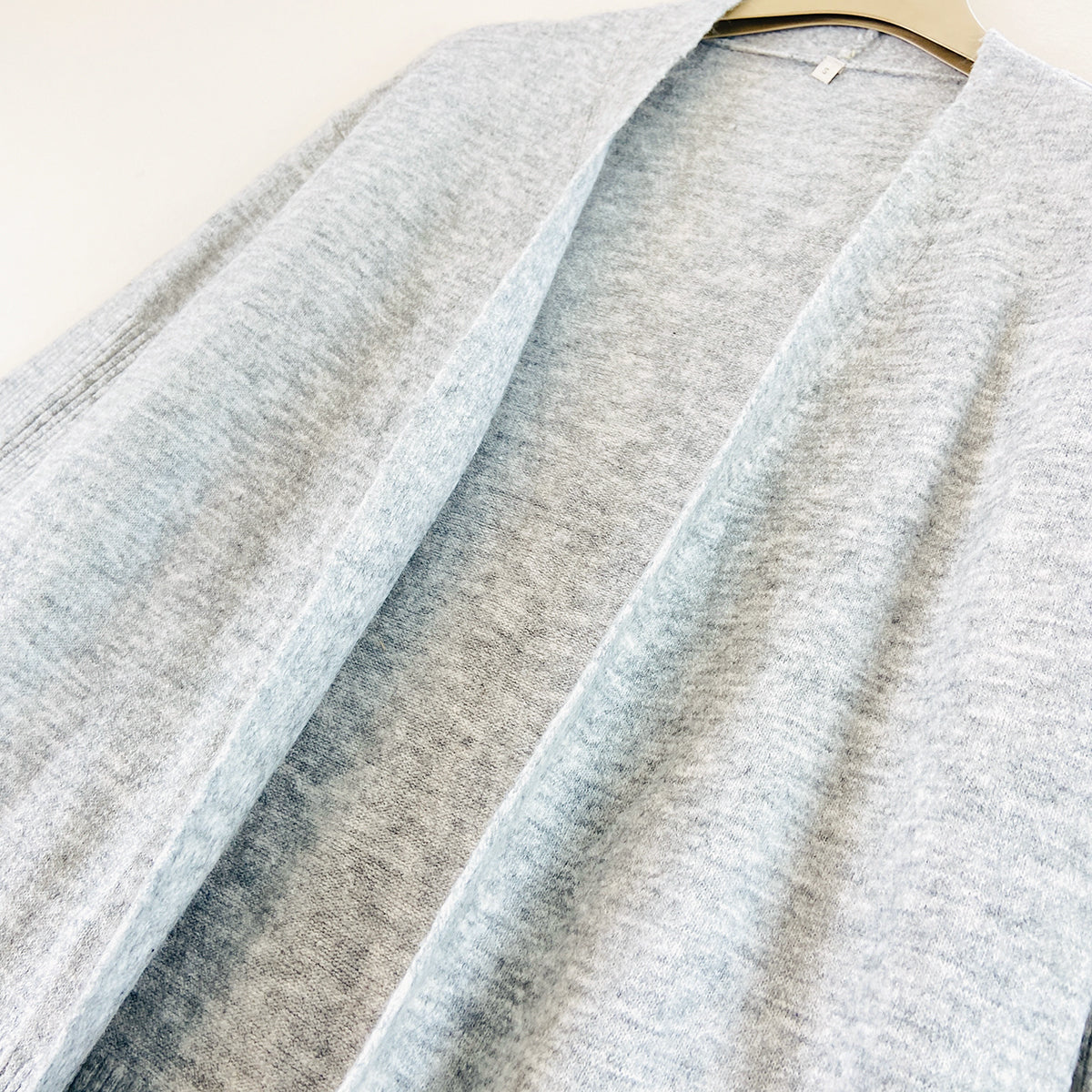 Womens Wool Blend Knit Open Front Longline Cardigan