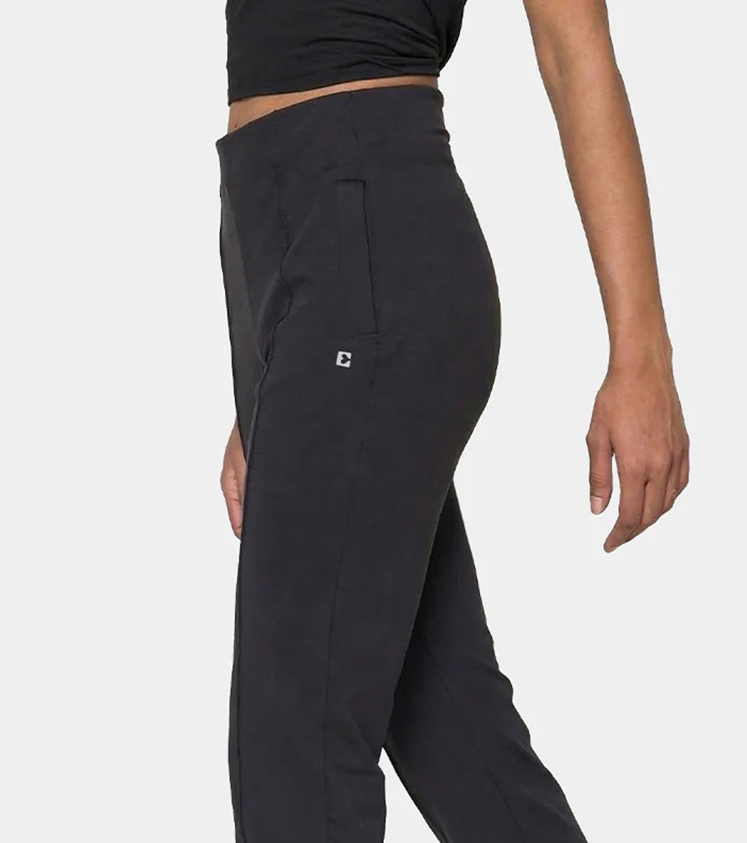 Womens High Waist Stretch Straight Yoga Leggings with Side Pocket