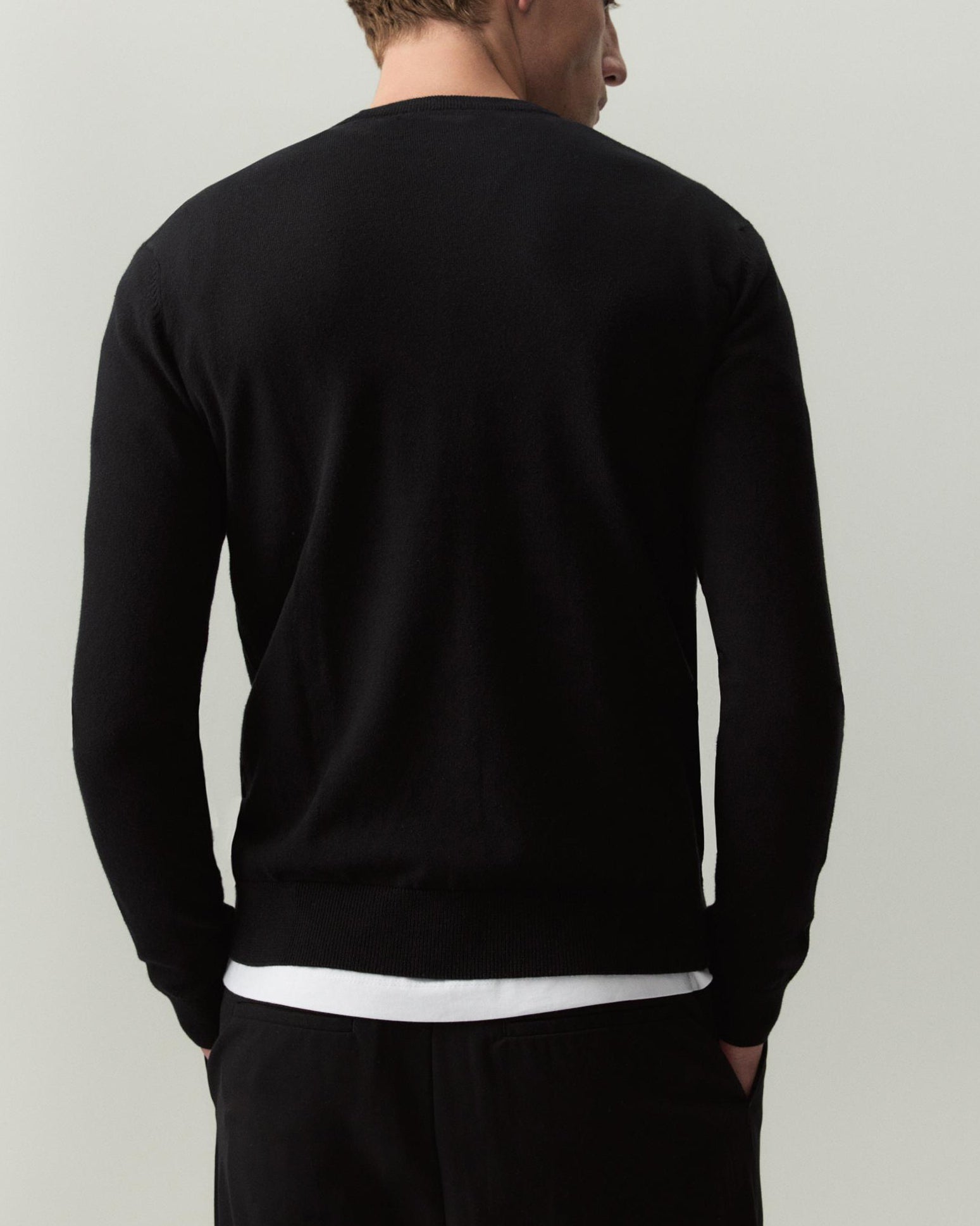 Mens Basic Knit Crew Neck Long Sleeve Pullover Sweater