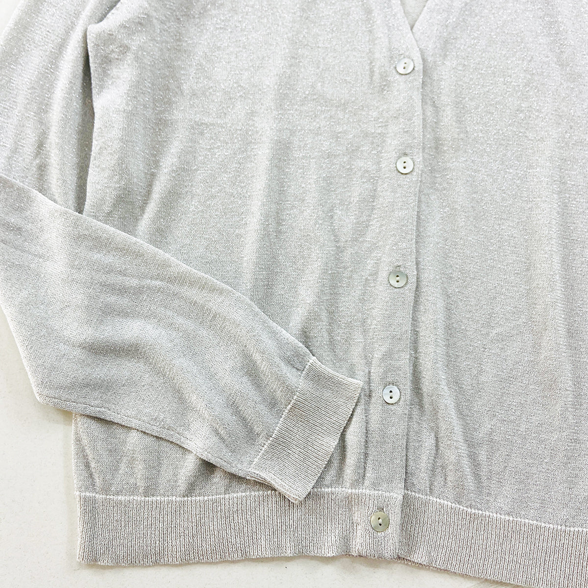 Womens Soft Thread Knit Sparkle Cardigan