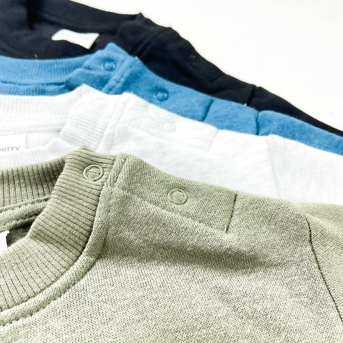 Baby Premium Soft Cotton Fleece Pullover Button Shoulder Sweatshirt