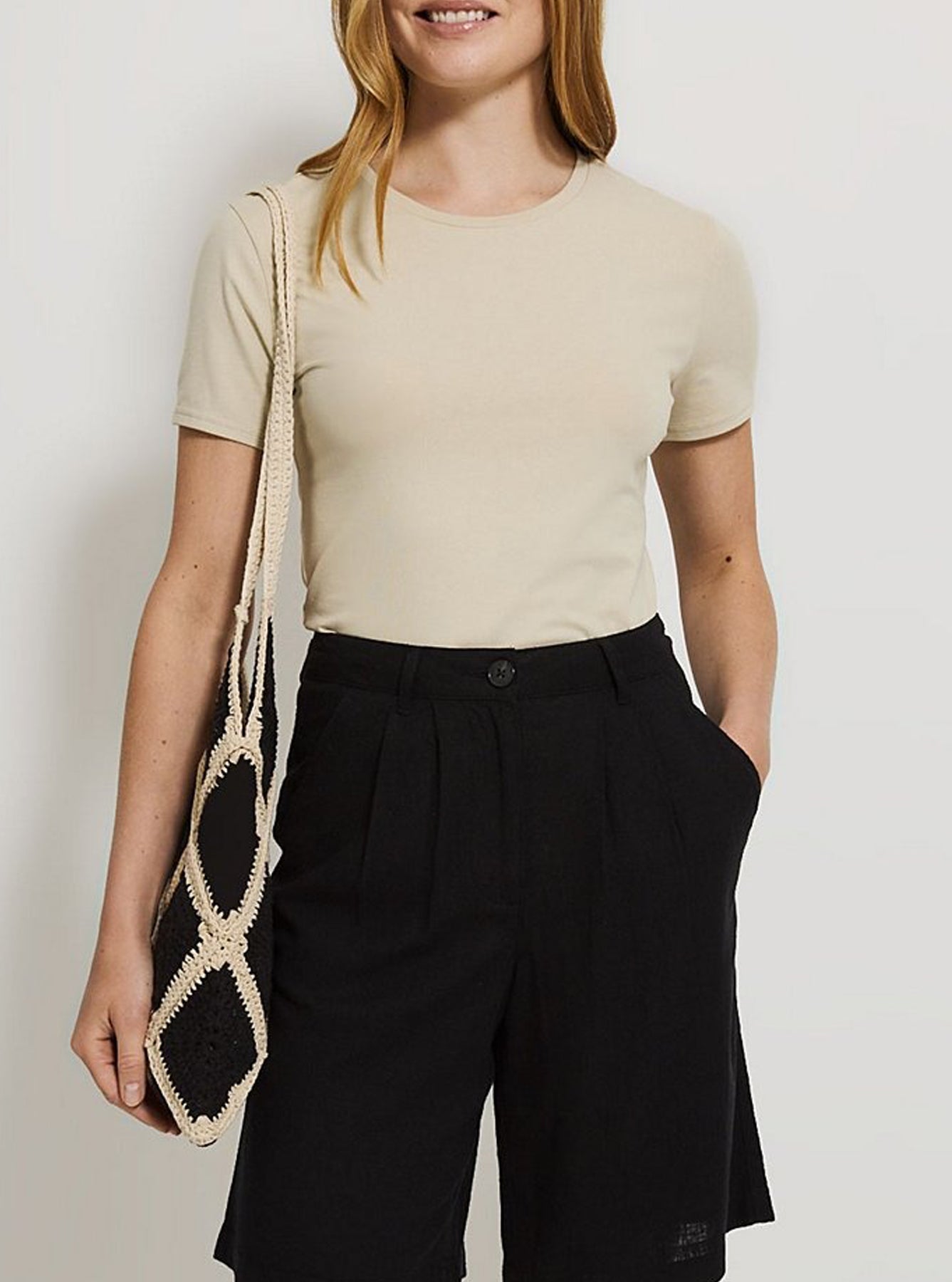 Womens Crew Neck Short Sleeve Soft Cotton Jersey T-Shirt