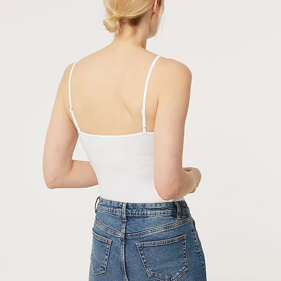 Women's Cotton Scoop Neck Adjustable Spaghetti Strap Cami Tank Tops