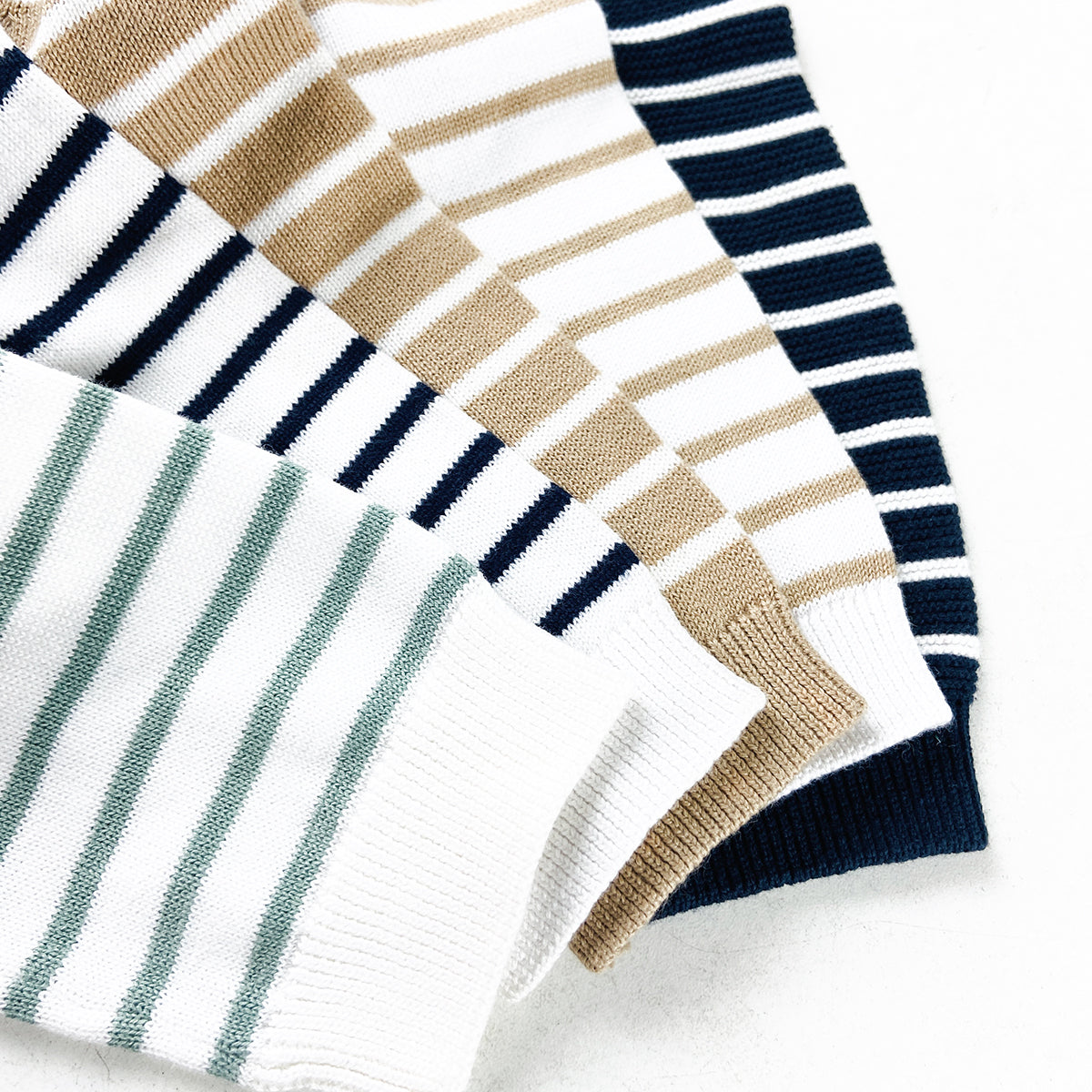 Toddler Baby Soft Cotton Striped Knit Full Sleeve Sweater