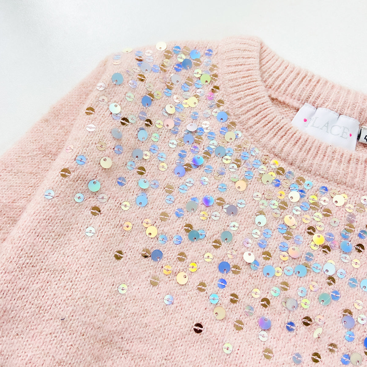 Girls Sparkle Embellished Soft Knit Pullover Sweater
