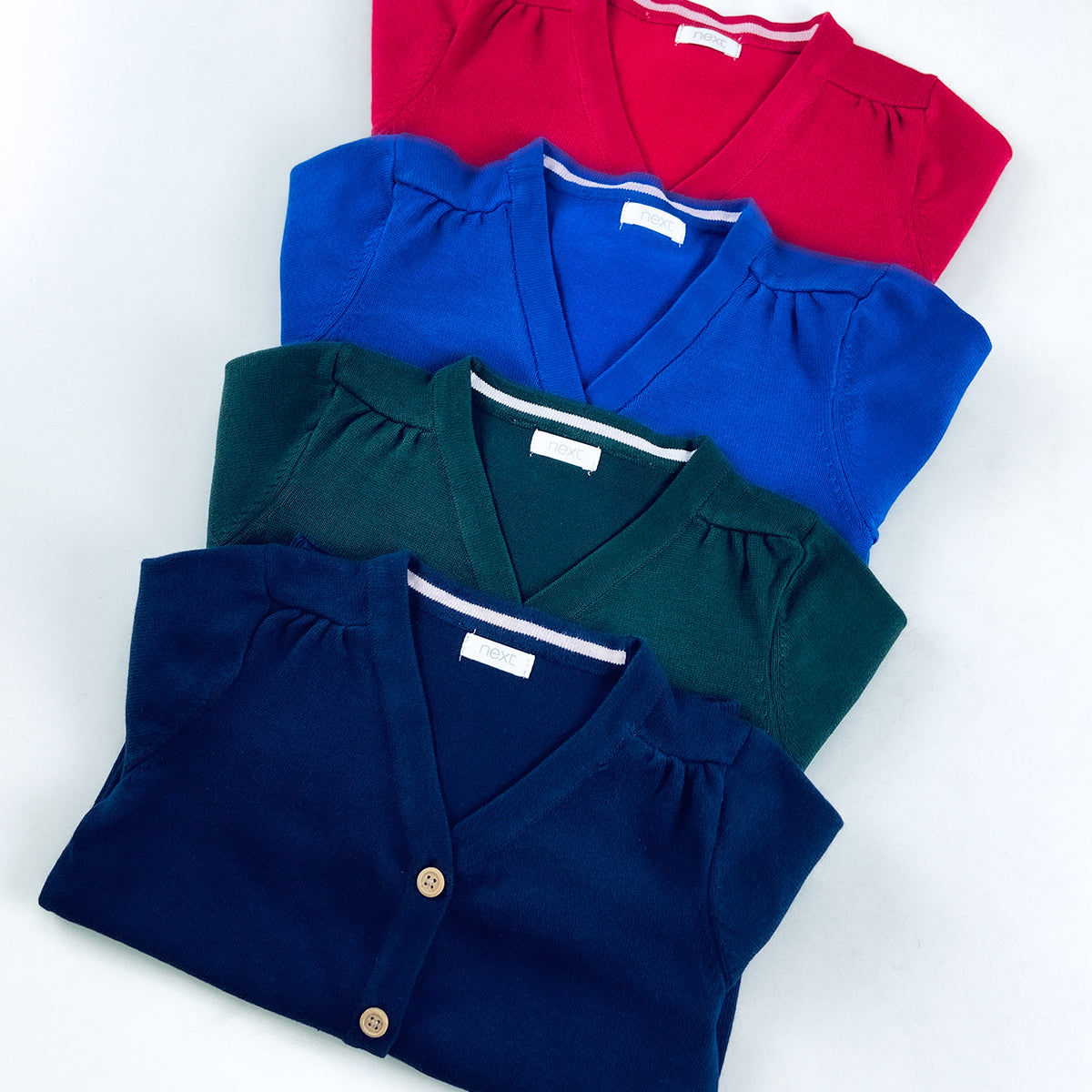 Girls Cotton Knitted Cardigan Sweater With Pocket