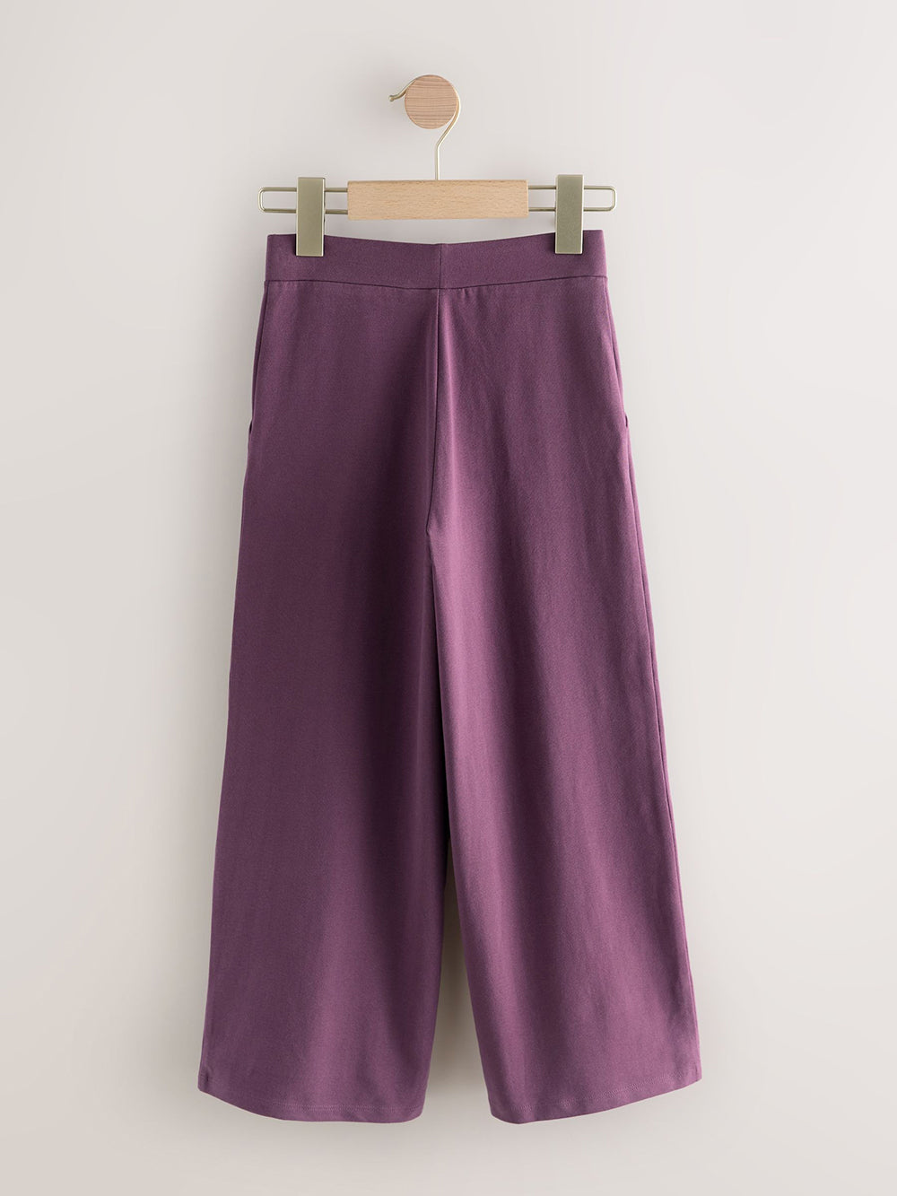 Girls Cotton Wide Leg Trousers with Pockets