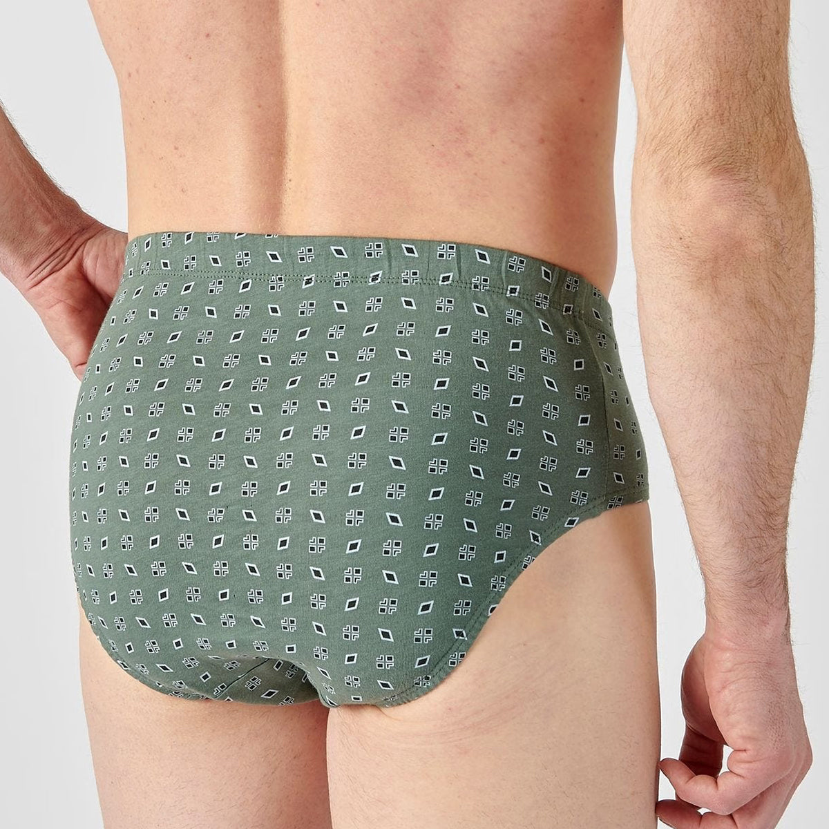 Pack of 3 Mens Classic Printed Cotton Briefs