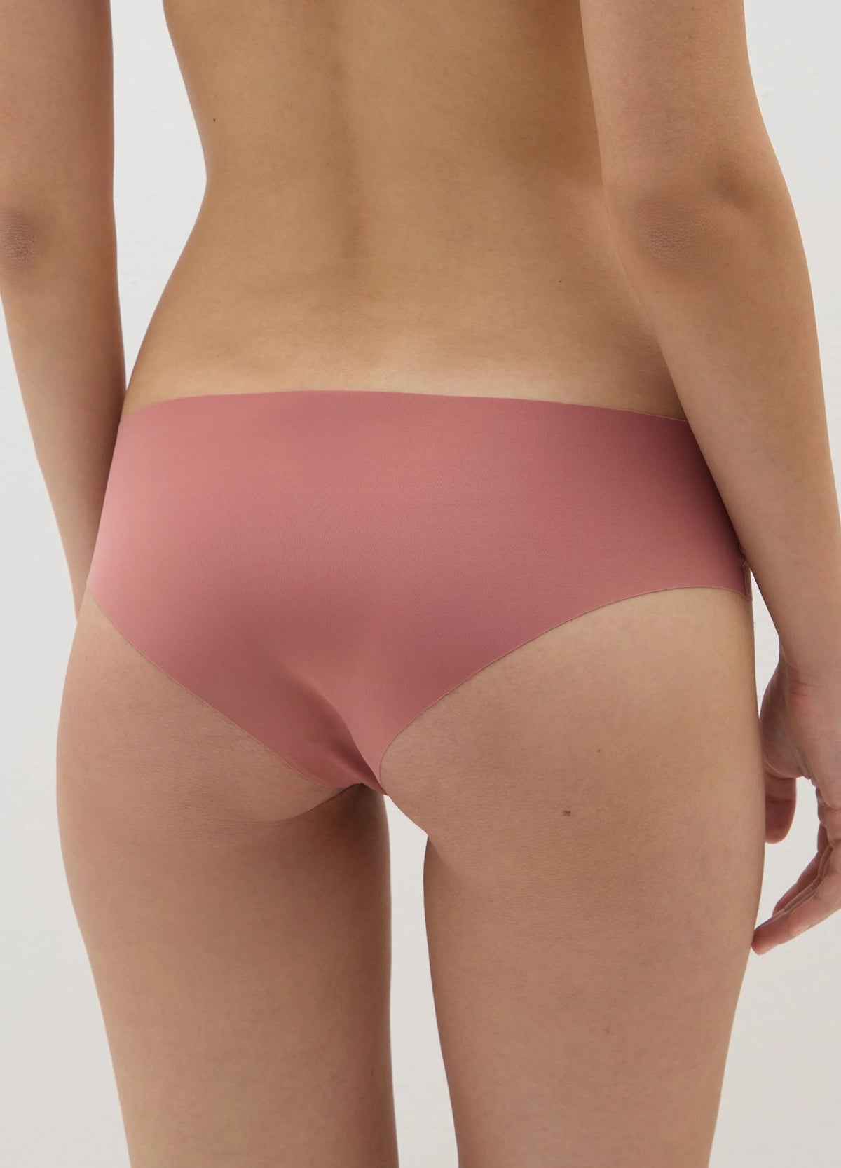 Womens Seamless Mid Rise Invisible Comfort Stretch Full Back Brief Panty