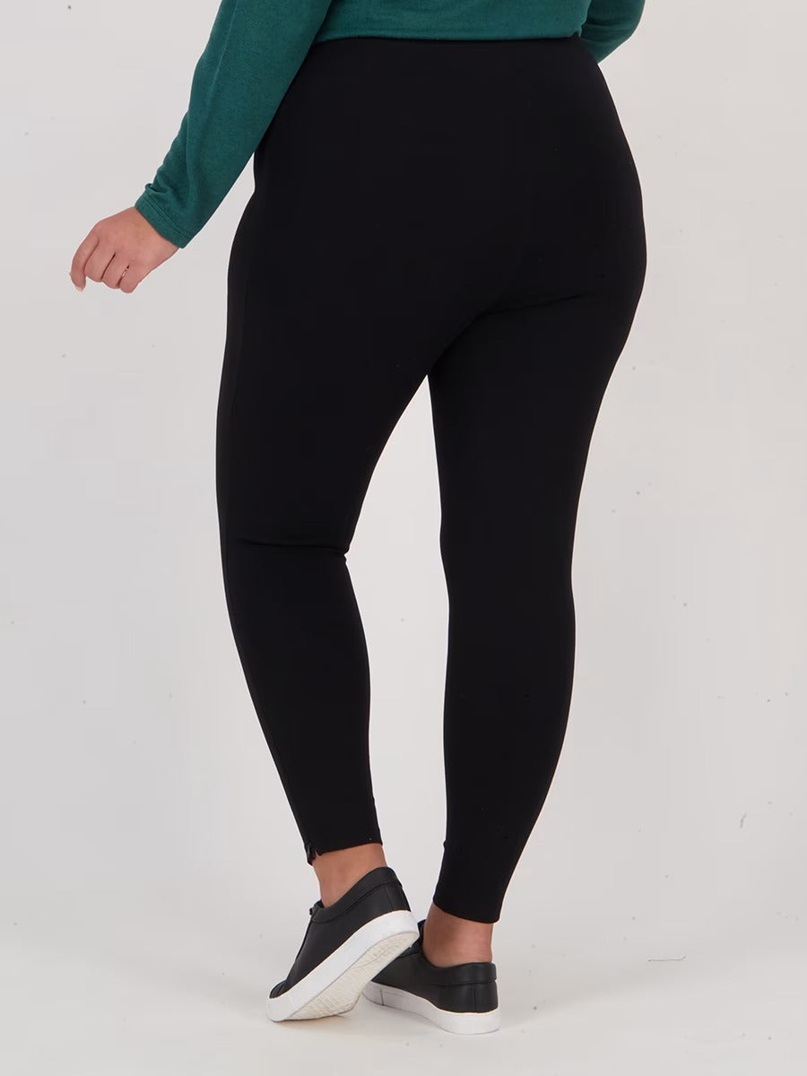 Womens High Rise Zip Hem Pull on Pant